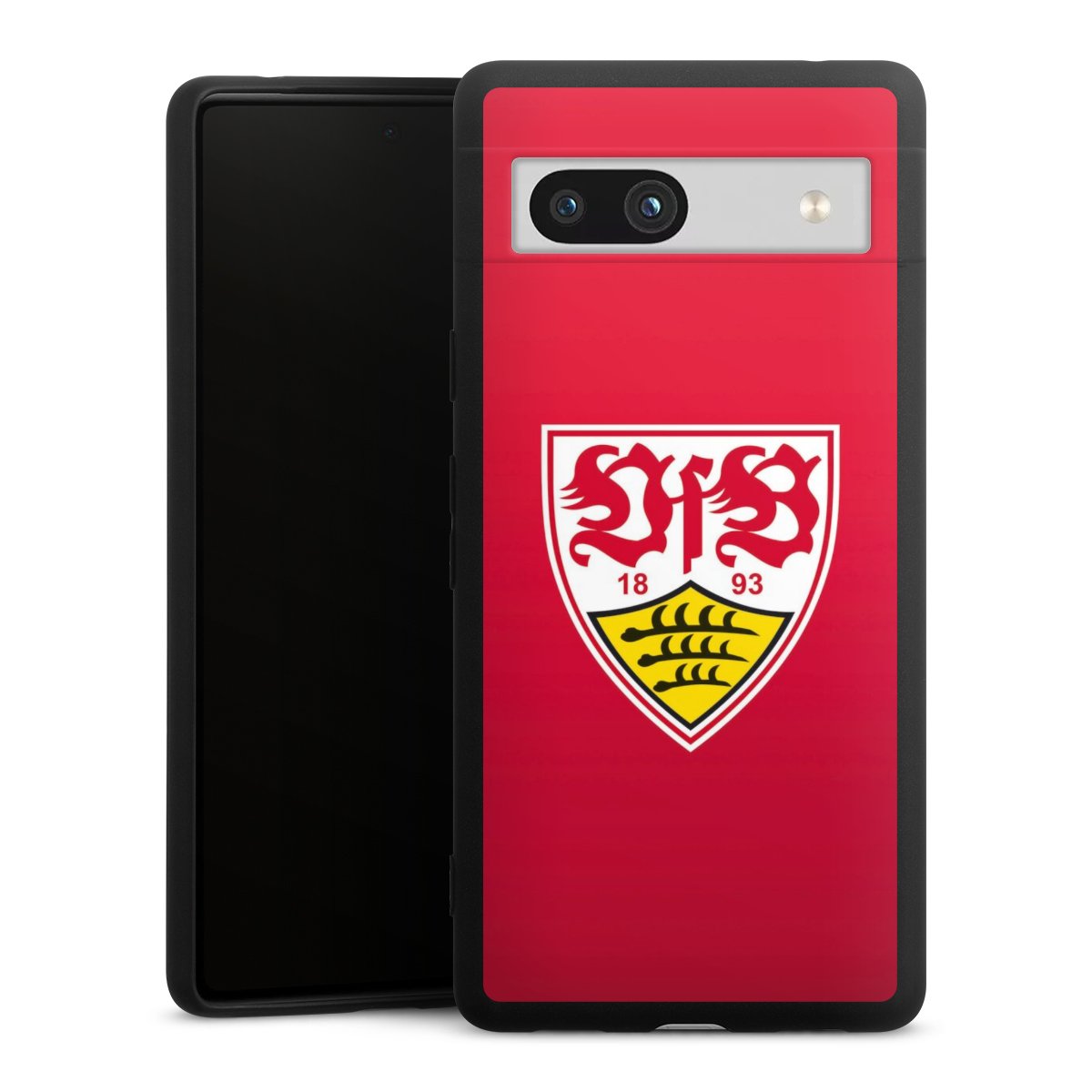 Google Pixel 7a Handy Premium Silikon Hülle Handyhülle schwarz Case Official Licensed Product Vfb Stuttgart Silikon Premium Case