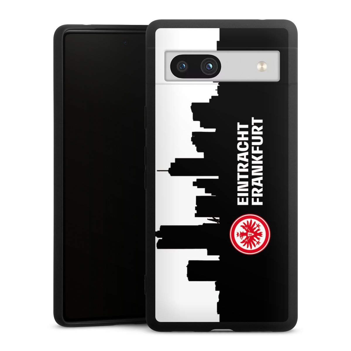 Google Pixel 7a Handy Premium Silikon Hülle Handyhülle schwarz Case Sge Eintracht Frankfurt Official Licensed Product Silikon Premium Case