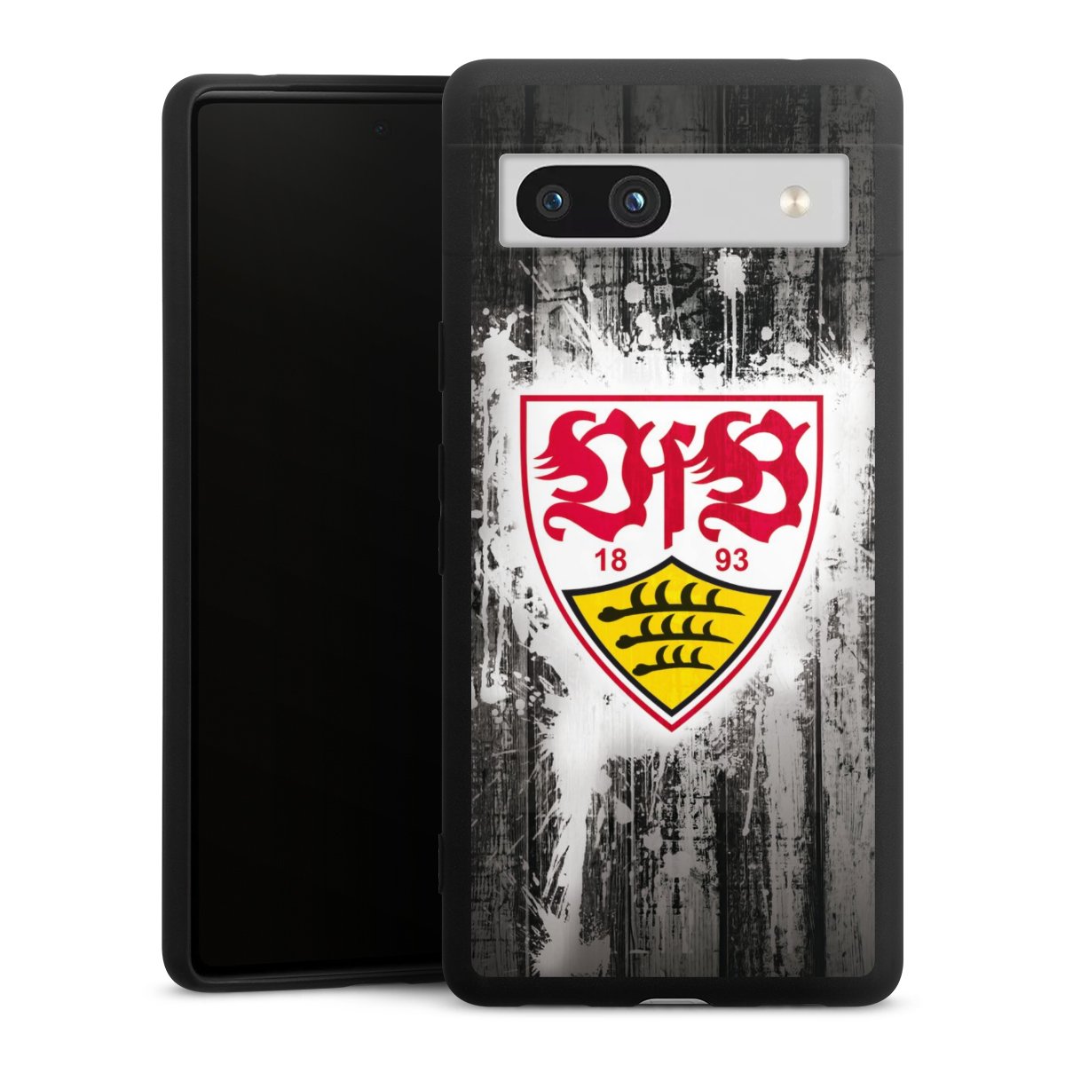 Google Pixel 7a Handy Premium Silikon Hülle Handyhülle schwarz Case Vfb Stuttgart Official Licensed Product Silikon Premium Case