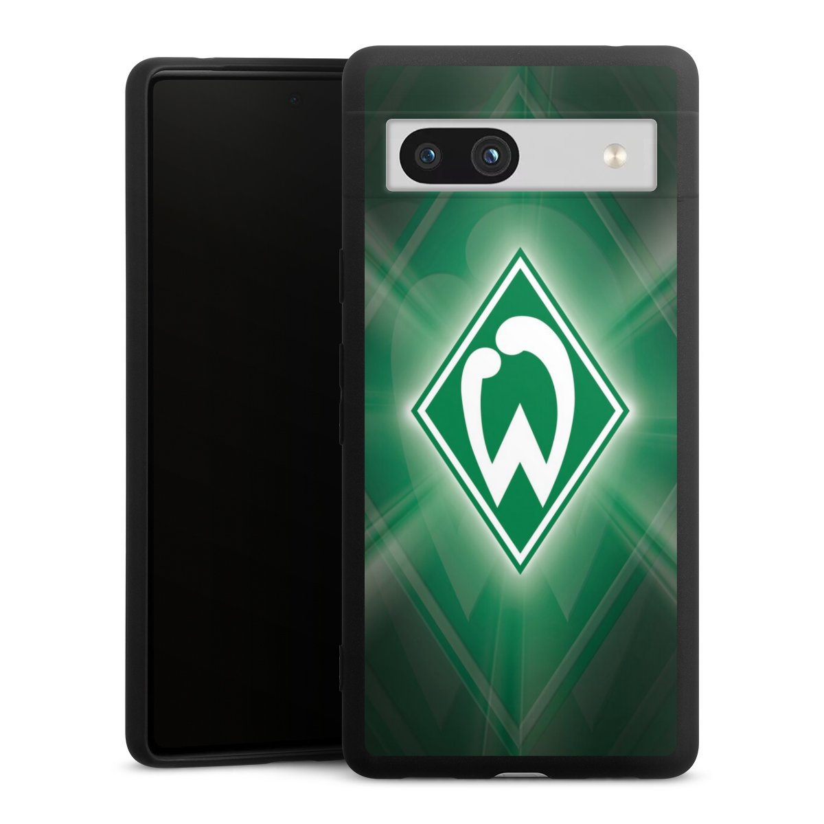 Google Pixel 7a Handy Premium Silikon Hülle Handyhülle schwarz Case Sv Werder Bremen Official Licensed Product Coat Of Arms Silikon Premium Case