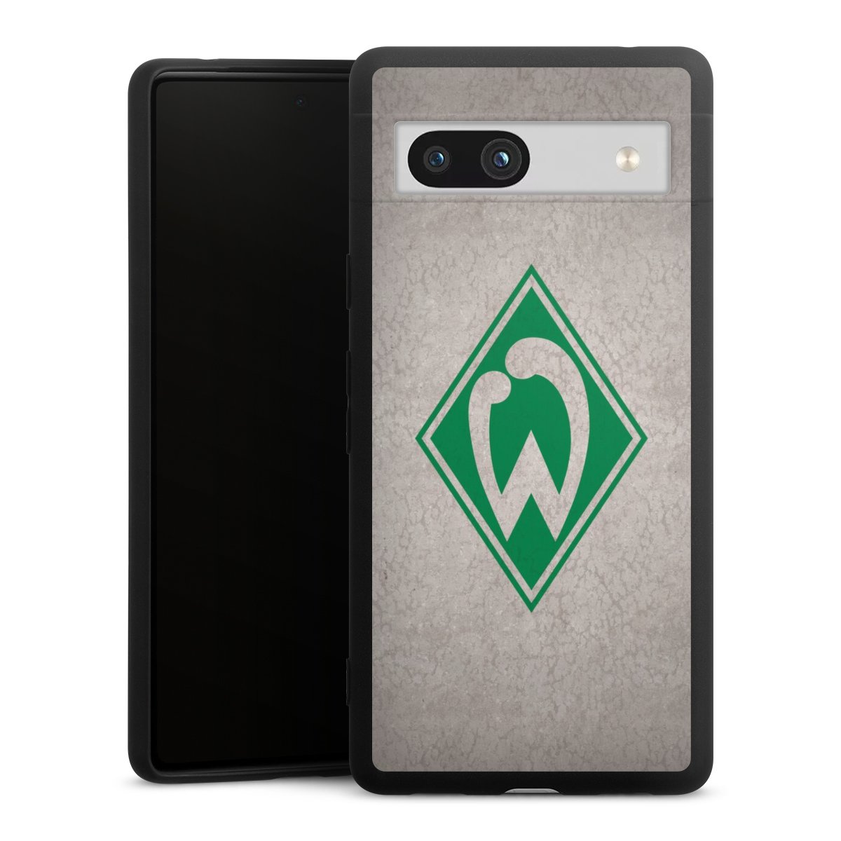 Google Pixel 7a Handy Premium Silikon Hülle Handyhülle schwarz Case Sv Werder Bremen Concrete Official Licensed Product Silikon Premium Case