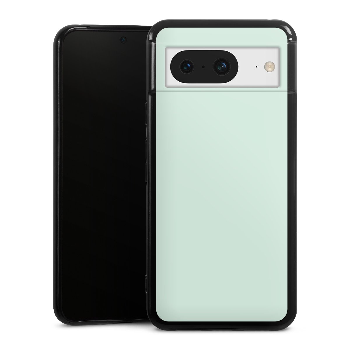 Google Pixel 8 Handy Silikon Hülle Case schwarz Handyhülle Green Unicoloured Mint