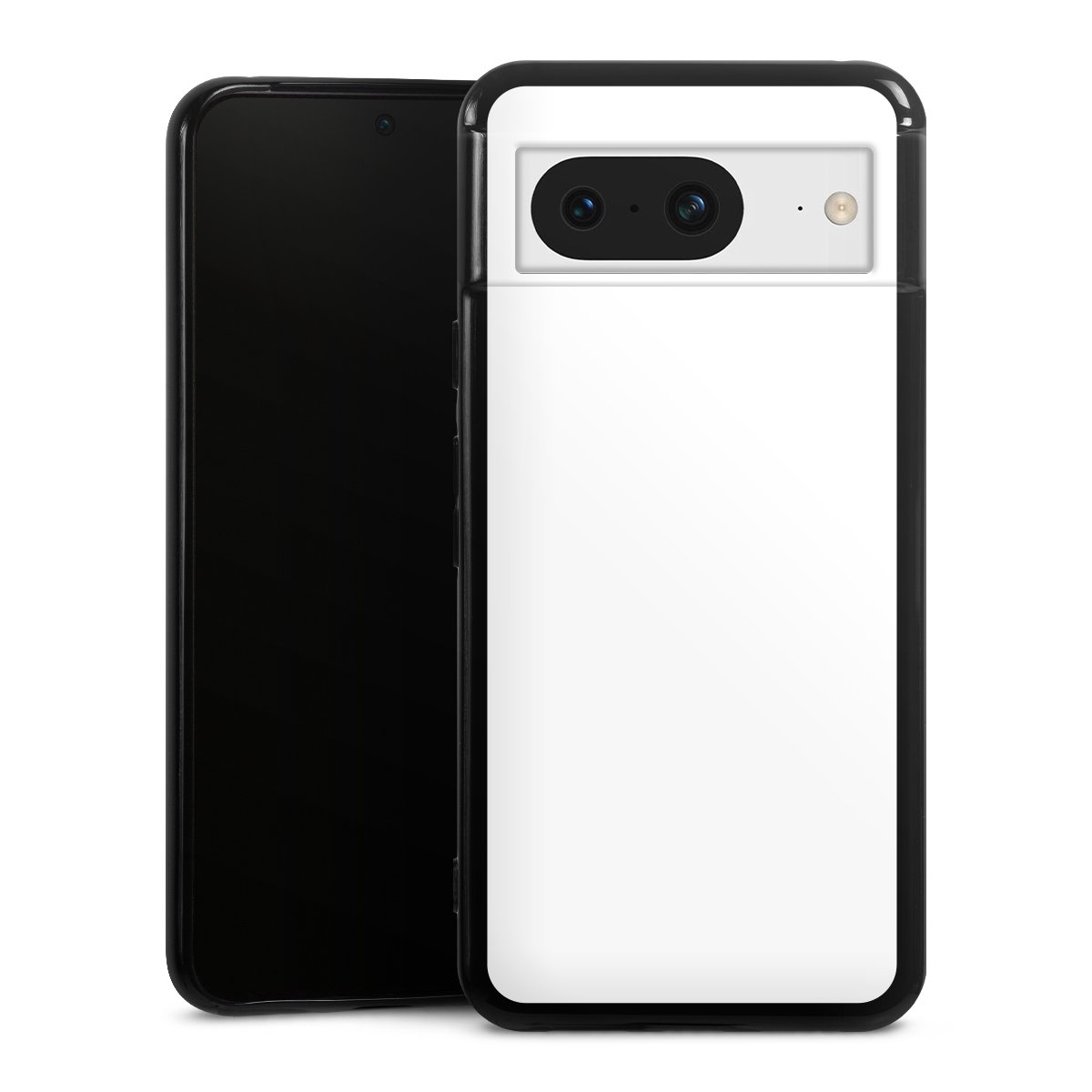 Google Pixel 8 Handy Silikon Hülle Case schwarz Handyhülle Unicoloured Colour White