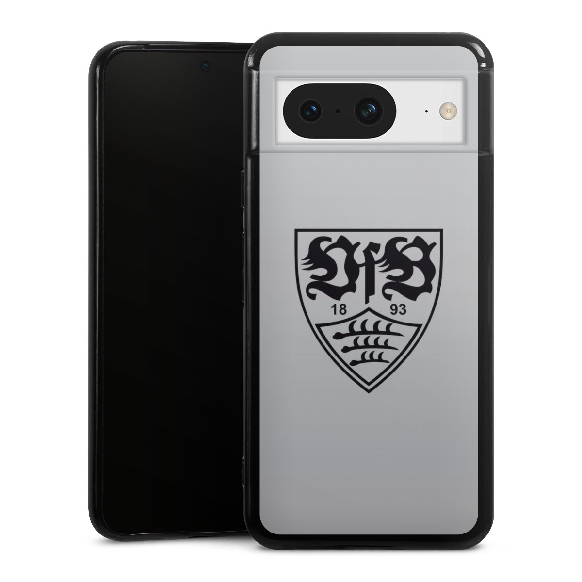 Google Pixel 8 Handy Silikon Hülle Case schwarz Handyhülle Logo Vfb Stuttgart Official Licensed Product