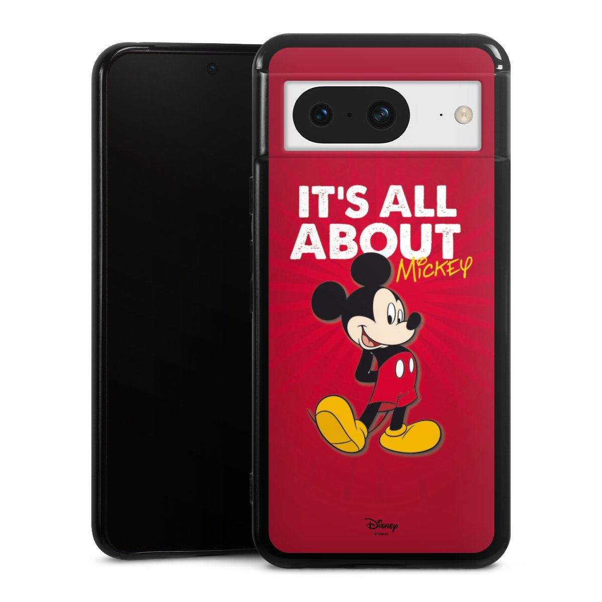 Google Pixel 8 Handy Silikon Hülle Case schwarz Handyhülle Mouse Disney Official Licensed Product