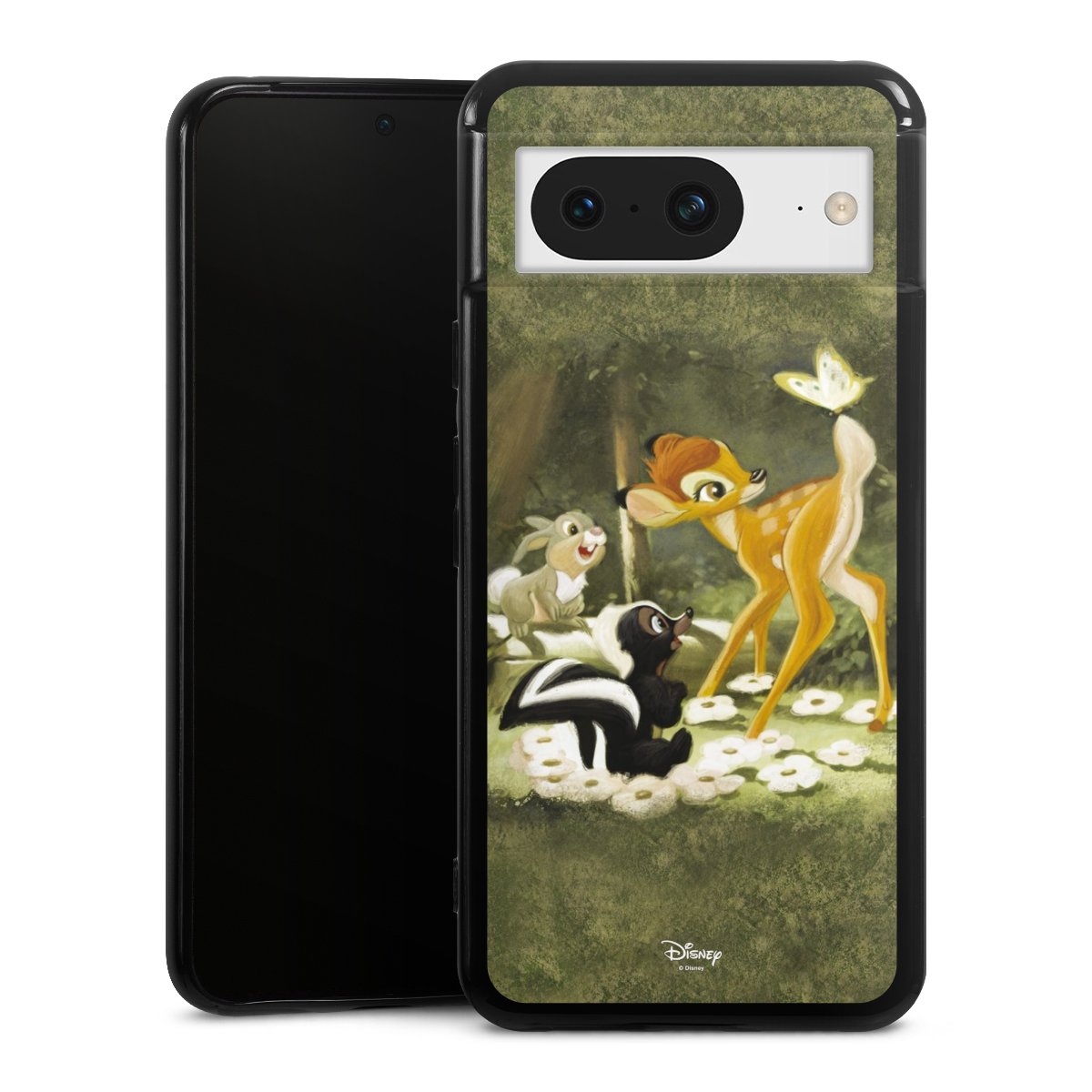 Google Pixel 8 Handy Silikon Hülle Case schwarz Handyhülle Disney Official Licensed Product Bambi