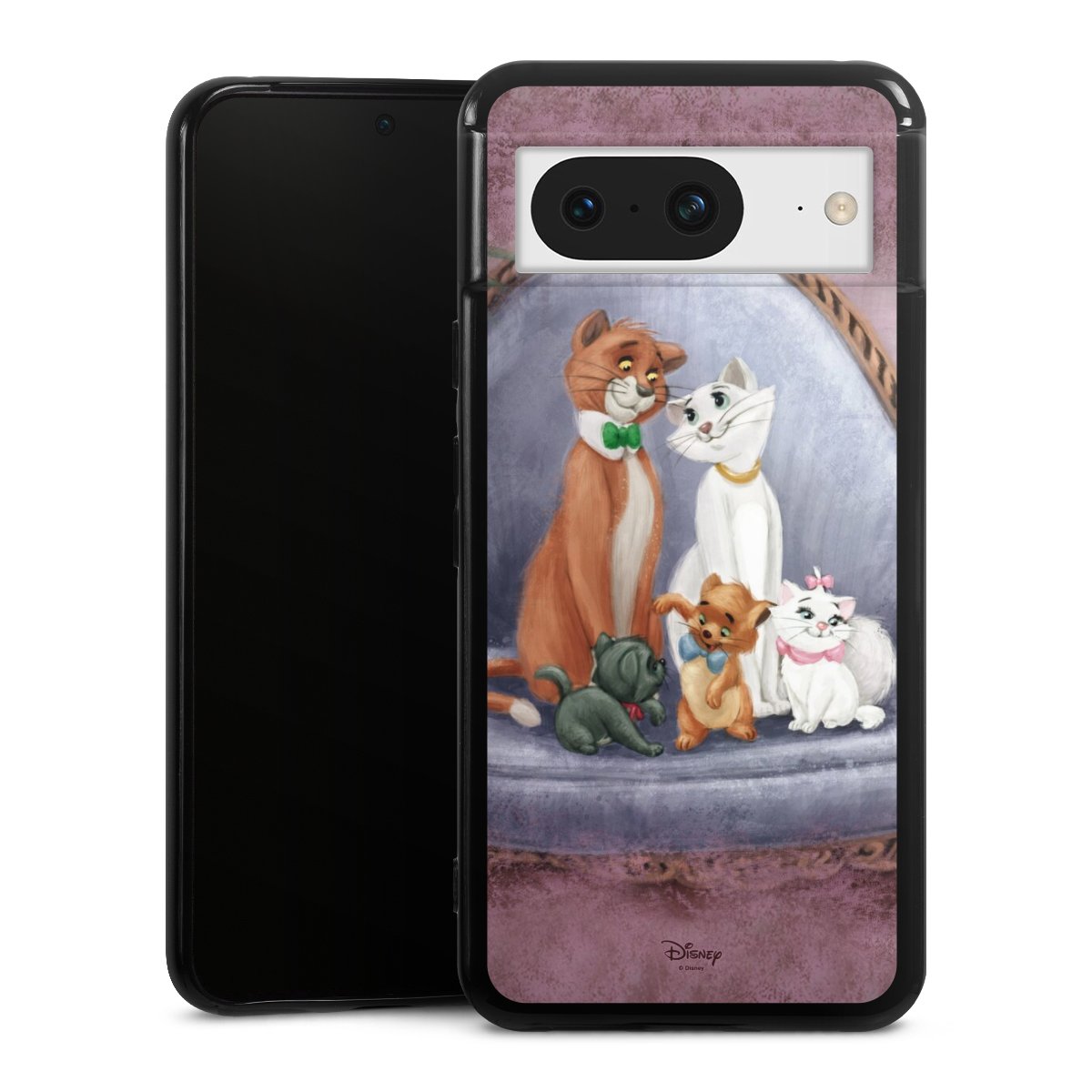 Google Pixel 8 Handy Silikon Hülle Case schwarz Handyhülle Official Licensed Product Disney Aristocats