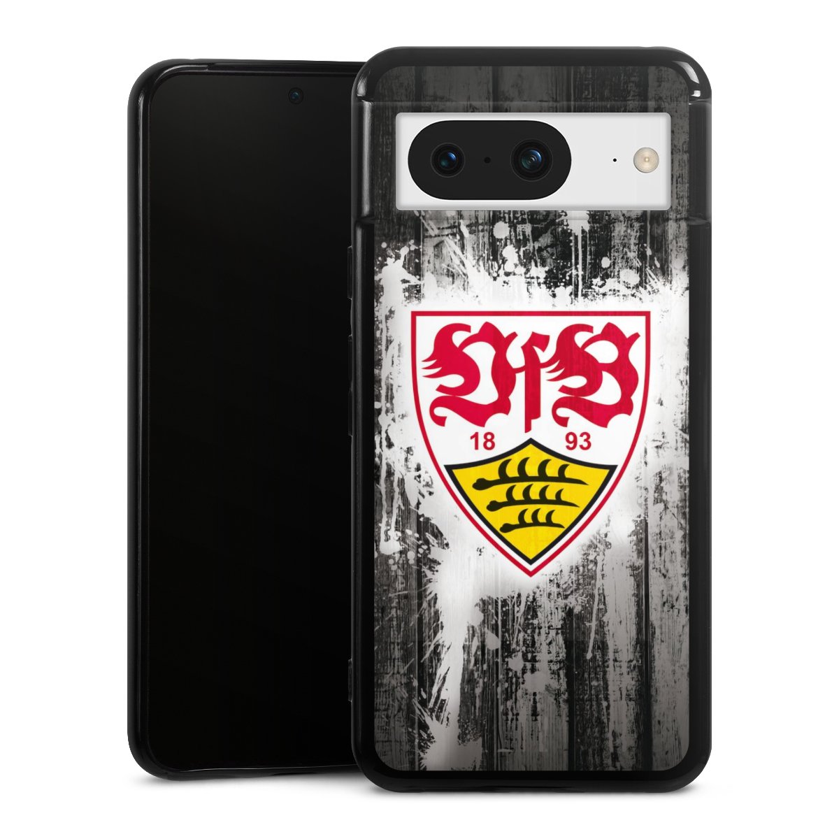 Google Pixel 8 Handy Silikon Hülle Case schwarz Handyhülle Vfb Stuttgart Official Licensed Product