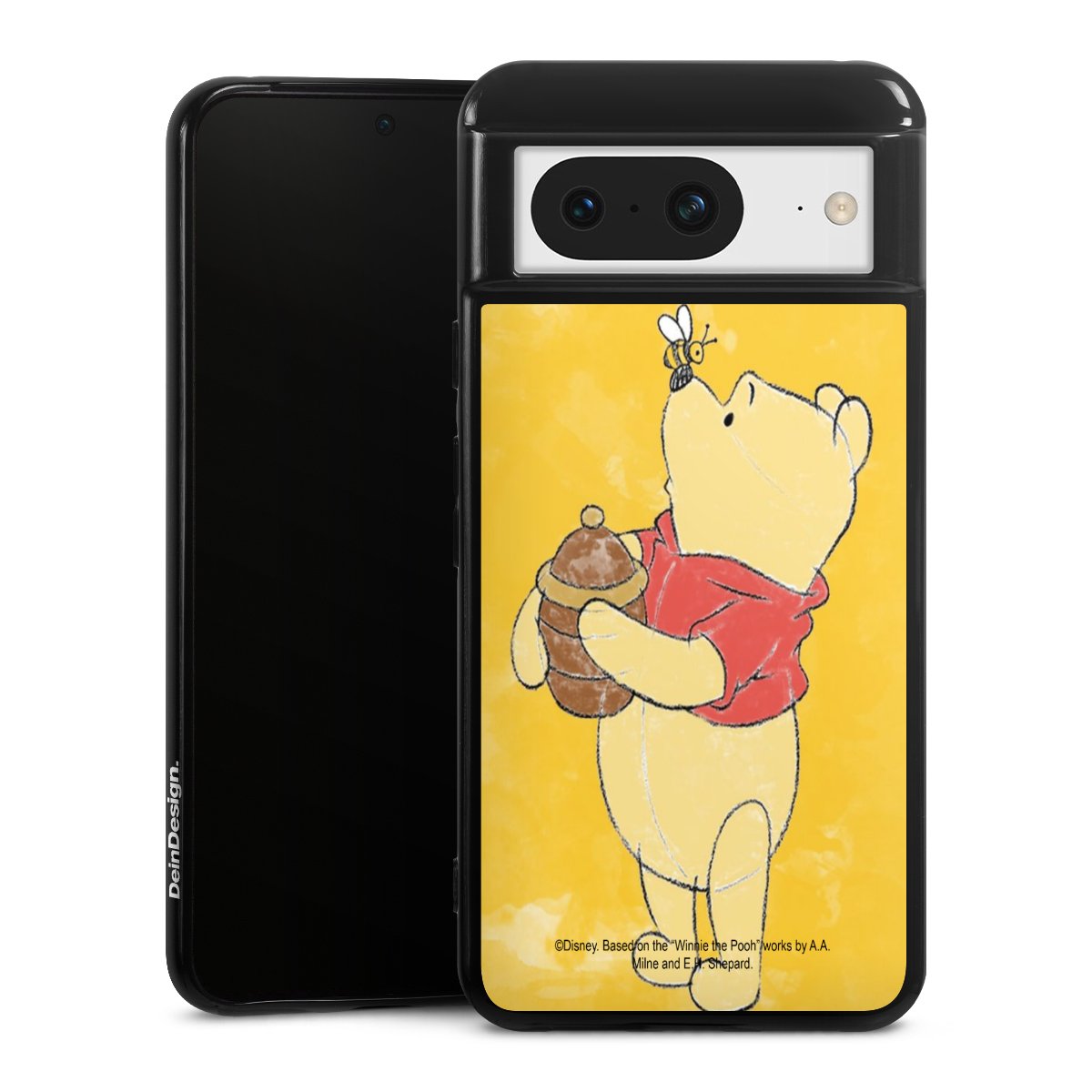 Google Pixel 8 Handy Silikon Hülle Case schwarz Handyhülle Official Licensed Product Winnie The Pooh Disney