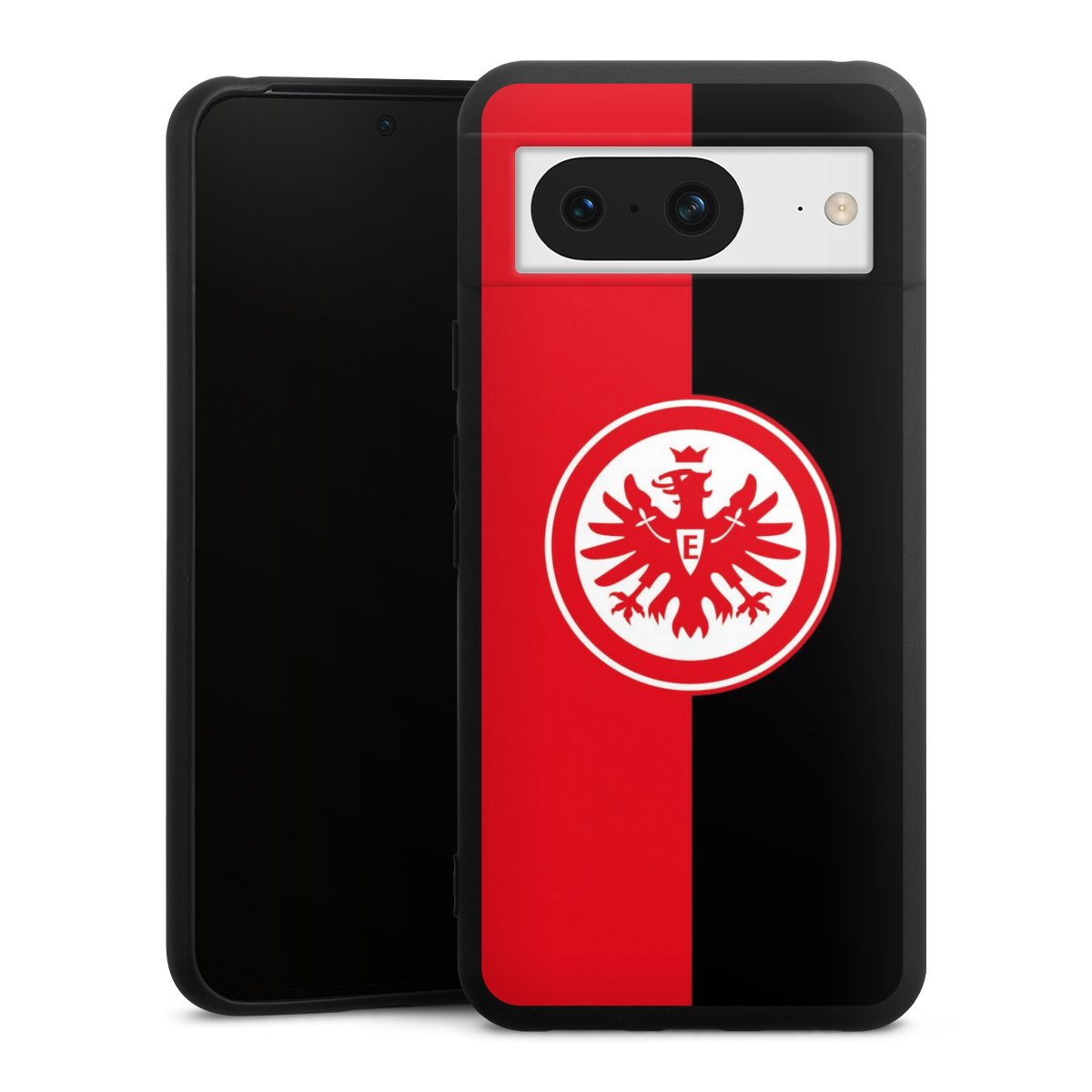 Google Pixel 8 Handy Premium Silikon Hülle Handyhülle schwarz Case Official Licensed Product Eintracht Frankfurt Sge Silikon Premium Case