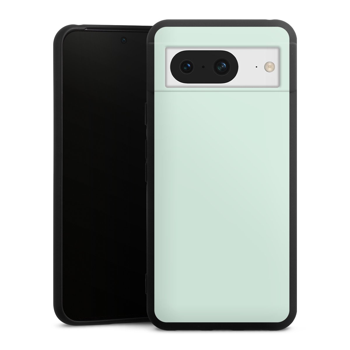 Google Pixel 8 Handy Premium Silikon Hülle Handyhülle schwarz Case Green Unicoloured Mint Silikon Premium Case