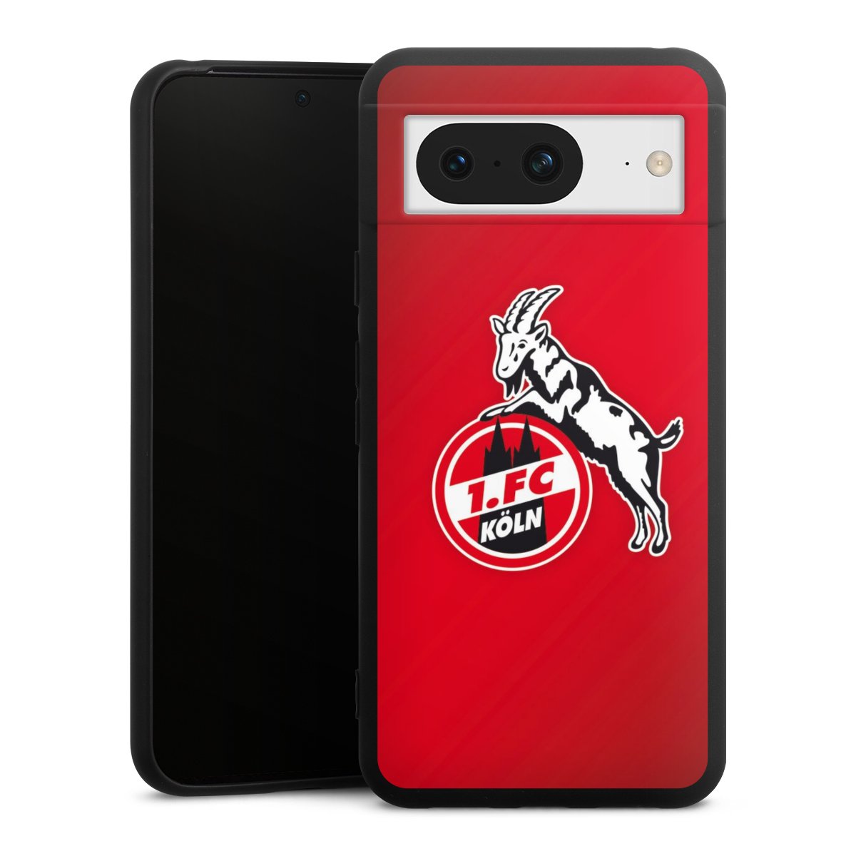 Google Pixel 8 Handy Premium Silikon Hülle Handyhülle schwarz Case Official Licensed Product Effzeh 1. Fc Köln Silikon Premium Case