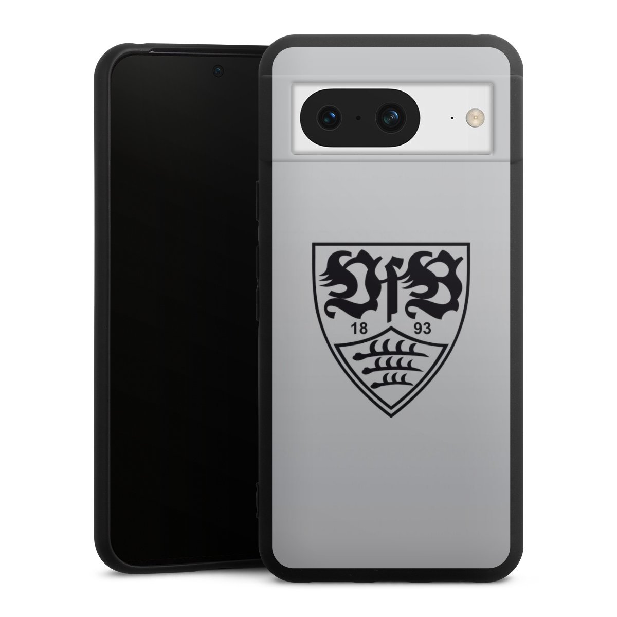 Google Pixel 8 Handy Premium Silikon Hülle Handyhülle schwarz Case Logo Vfb Stuttgart Official Licensed Product Silikon Premium Case