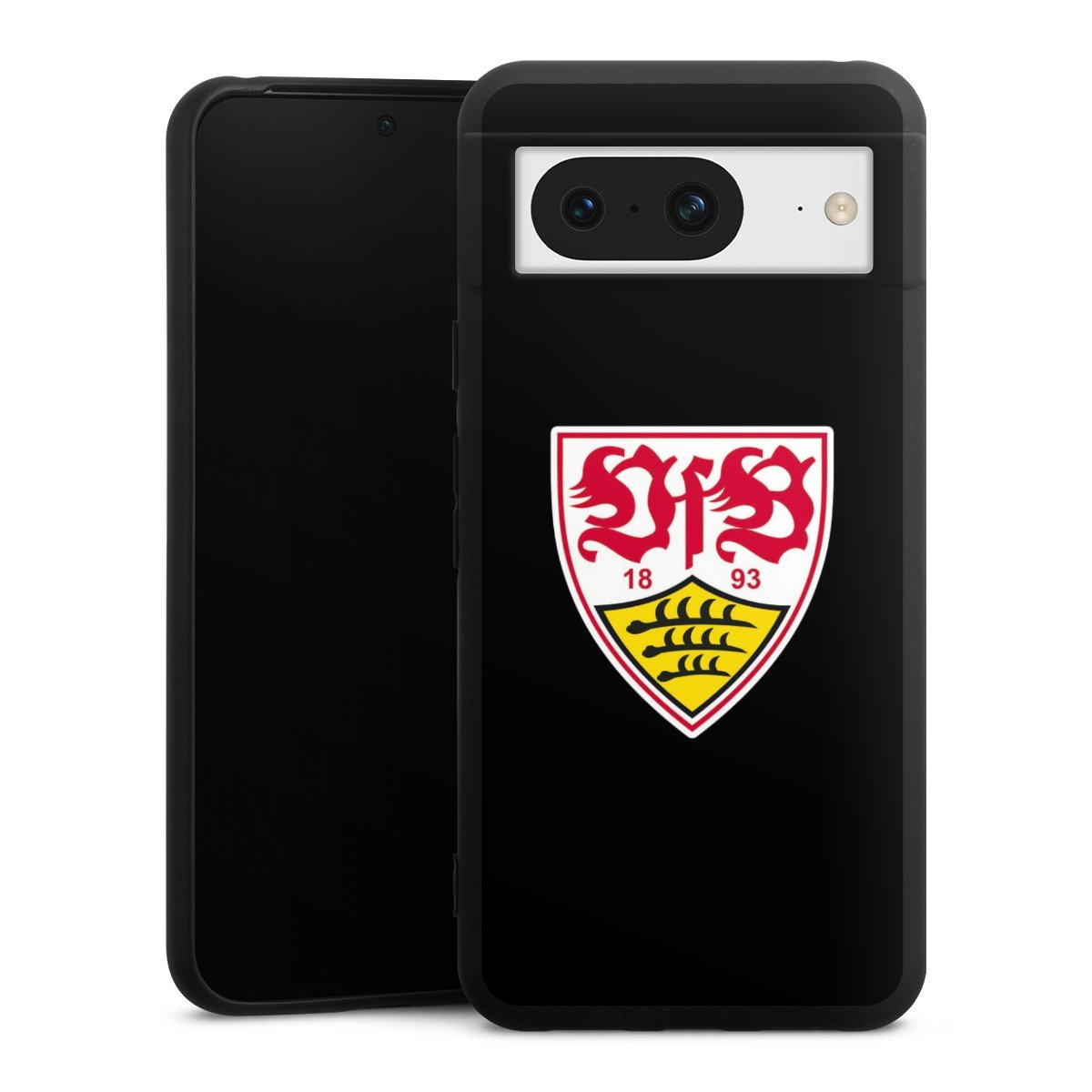 Google Pixel 8 Handy Premium Silikon Hülle Handyhülle schwarz Case Vfb Stuttgart Official Licensed Product Coat Of Arms Silikon Premium Case