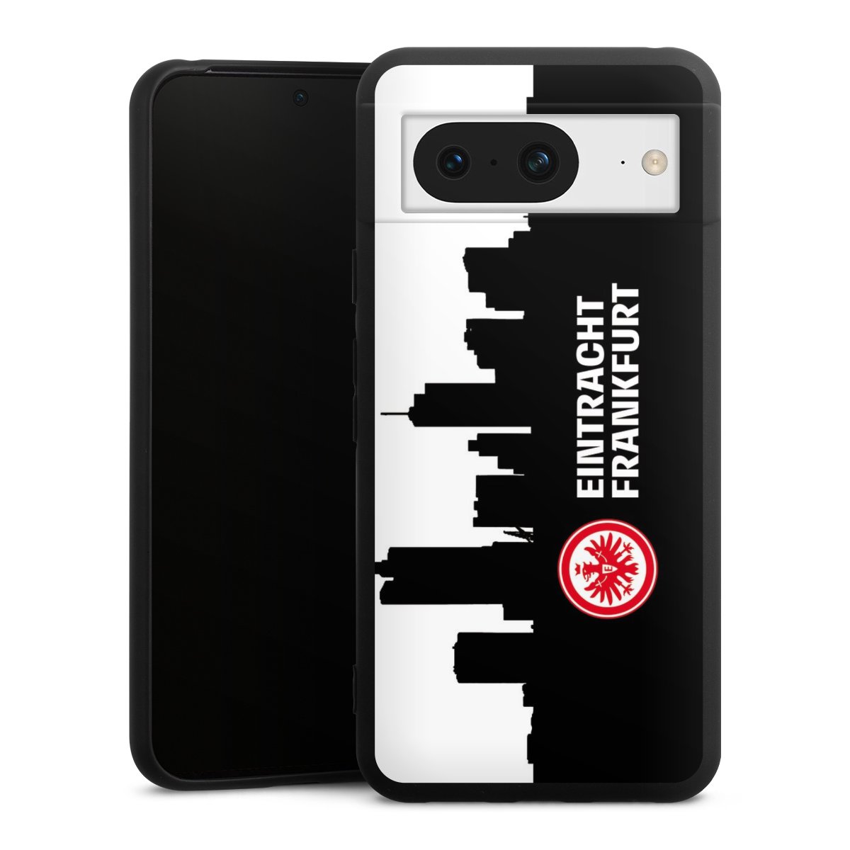 Google Pixel 8 Handy Premium Silikon Hülle Handyhülle schwarz Case Sge Eintracht Frankfurt Official Licensed Product Silikon Premium Case