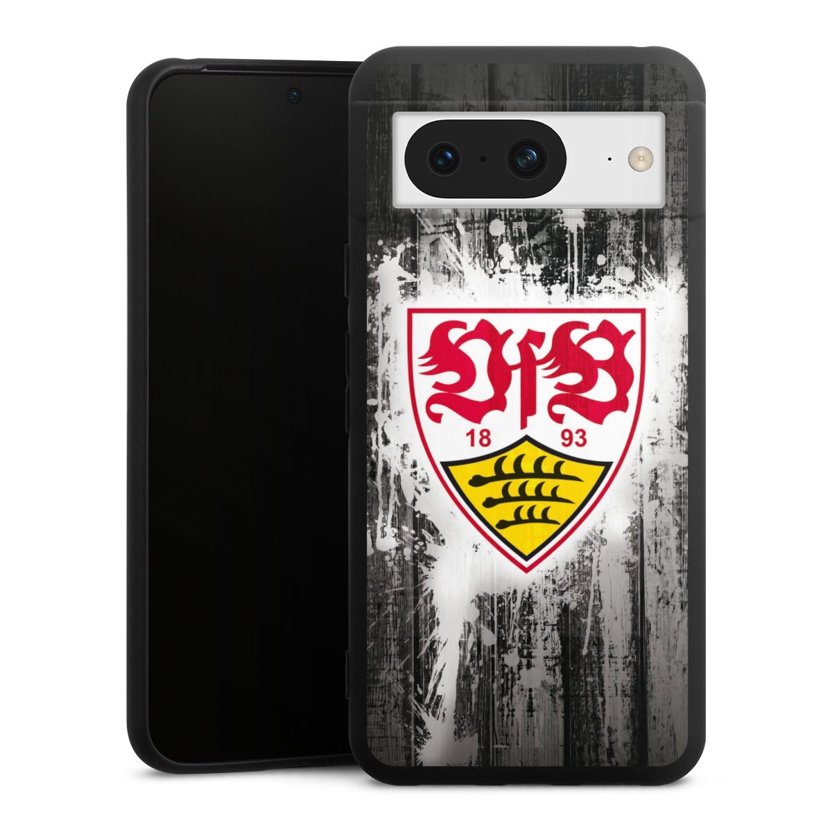 Google Pixel 8 Handy Premium Silikon Hülle Handyhülle schwarz Case Vfb Stuttgart Official Licensed Product Silikon Premium Case