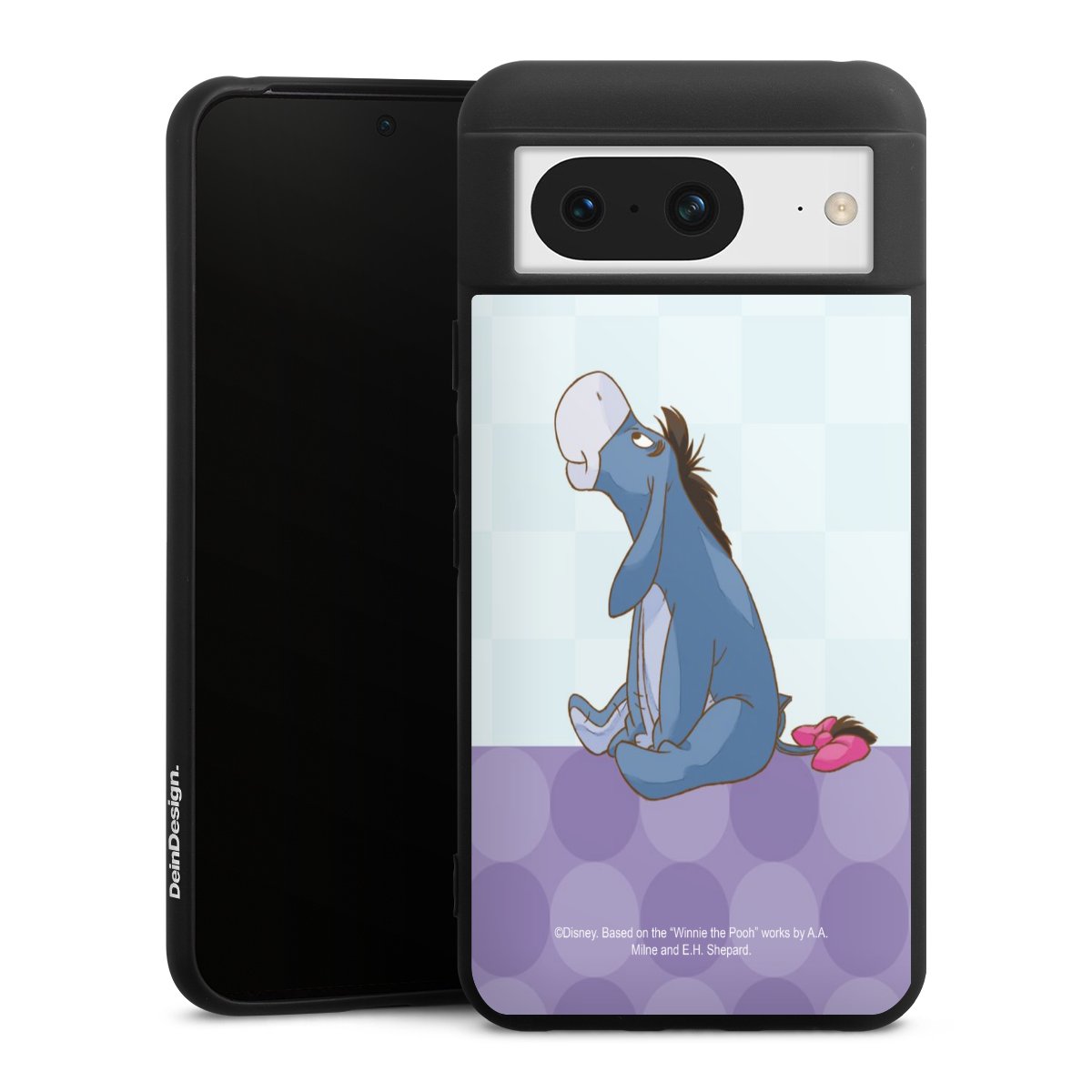 Google Pixel 8 Handy Premium Silikon Hülle Handyhülle schwarz Case Disney Donkey Winnie The Pooh Silikon Premium Case