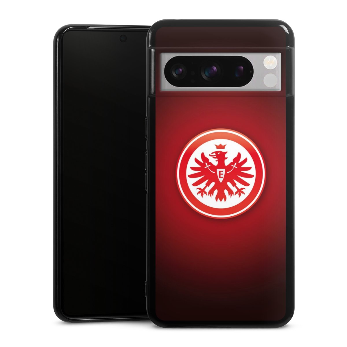 Google Pixel 8 Pro Handy Silikon Hülle Case schwarz Handyhülle Eintracht Frankfurt Official Licensed Product Coat Of Arms