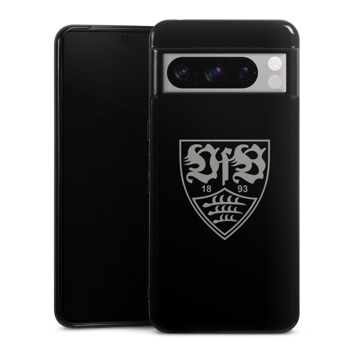 Google Pixel 8 Pro Handy Silikon Hülle Case schwarz Handyhülle Official Licensed Product Vfb Stuttgart