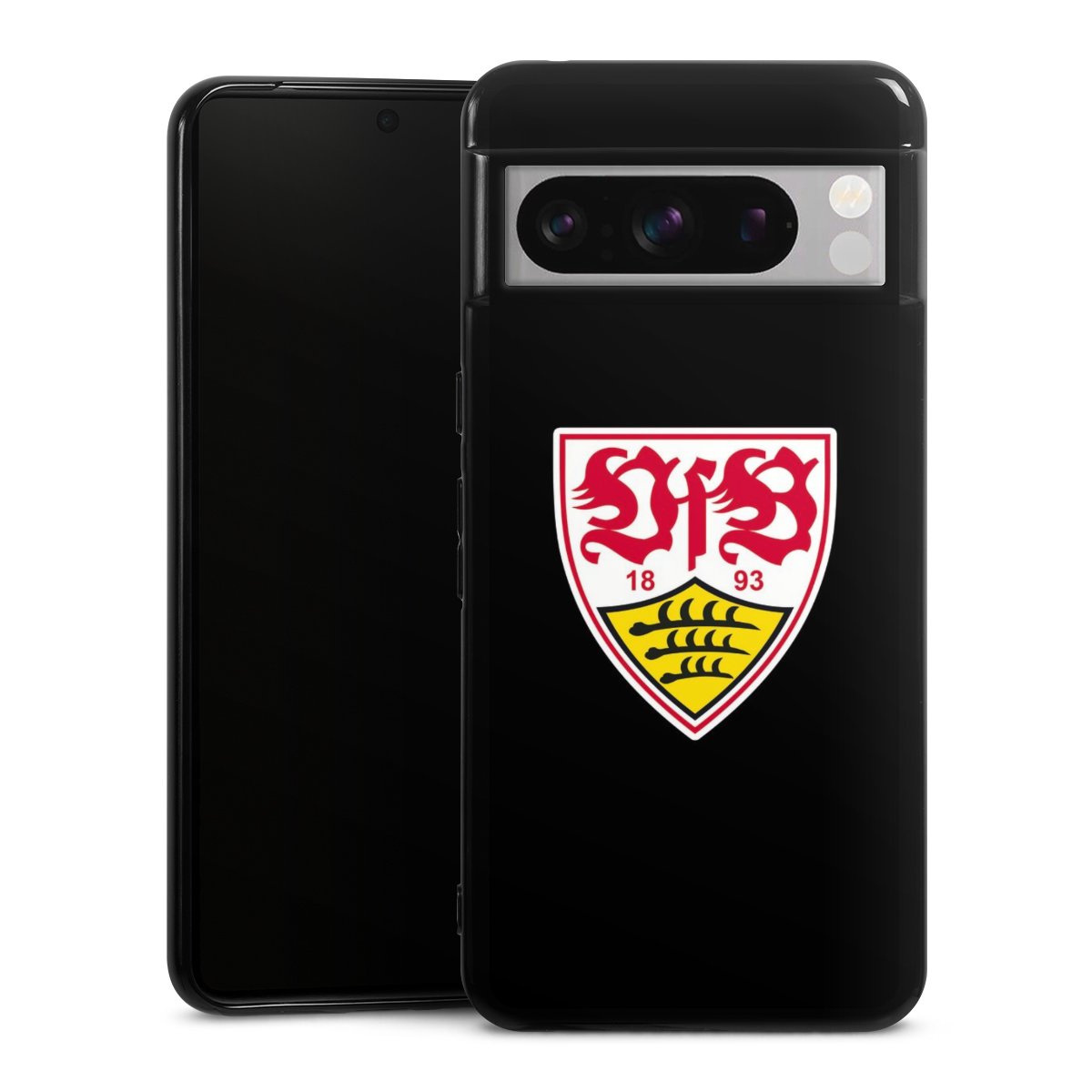 Google Pixel 8 Pro Handy Silikon Hülle Case schwarz Handyhülle Vfb Stuttgart Official Licensed Product Coat Of Arms