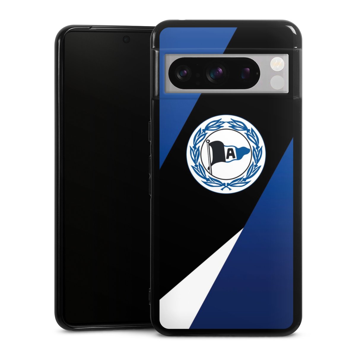 Google Pixel 8 Pro Handy Silikon Hülle Case schwarz Handyhülle Official Licensed Product Arminia Bielefeld Dsc