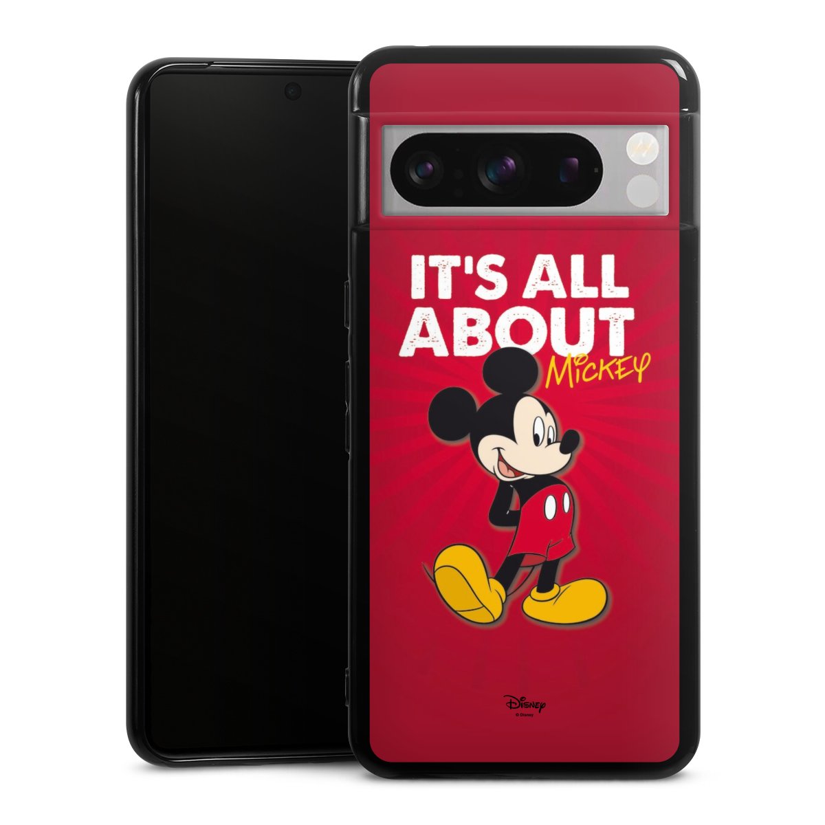 Google Pixel 8 Pro Handy Silikon Hülle Case schwarz Handyhülle Mouse Disney Official Licensed Product