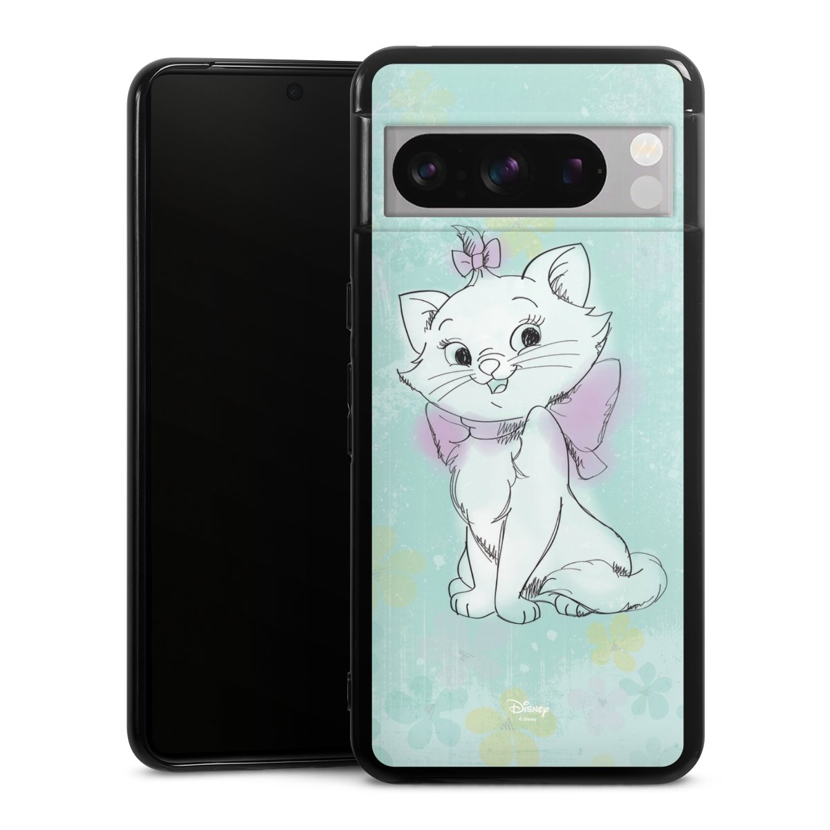 Google Pixel 8 Pro Handy Silikon Hülle Case schwarz Handyhülle Aristocats Mary Disney Official Licensed Product