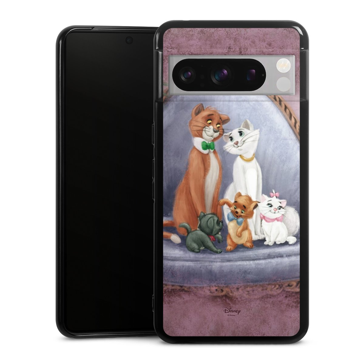 Google Pixel 8 Pro Handy Silikon Hülle Case schwarz Handyhülle Official Licensed Product Disney Aristocats