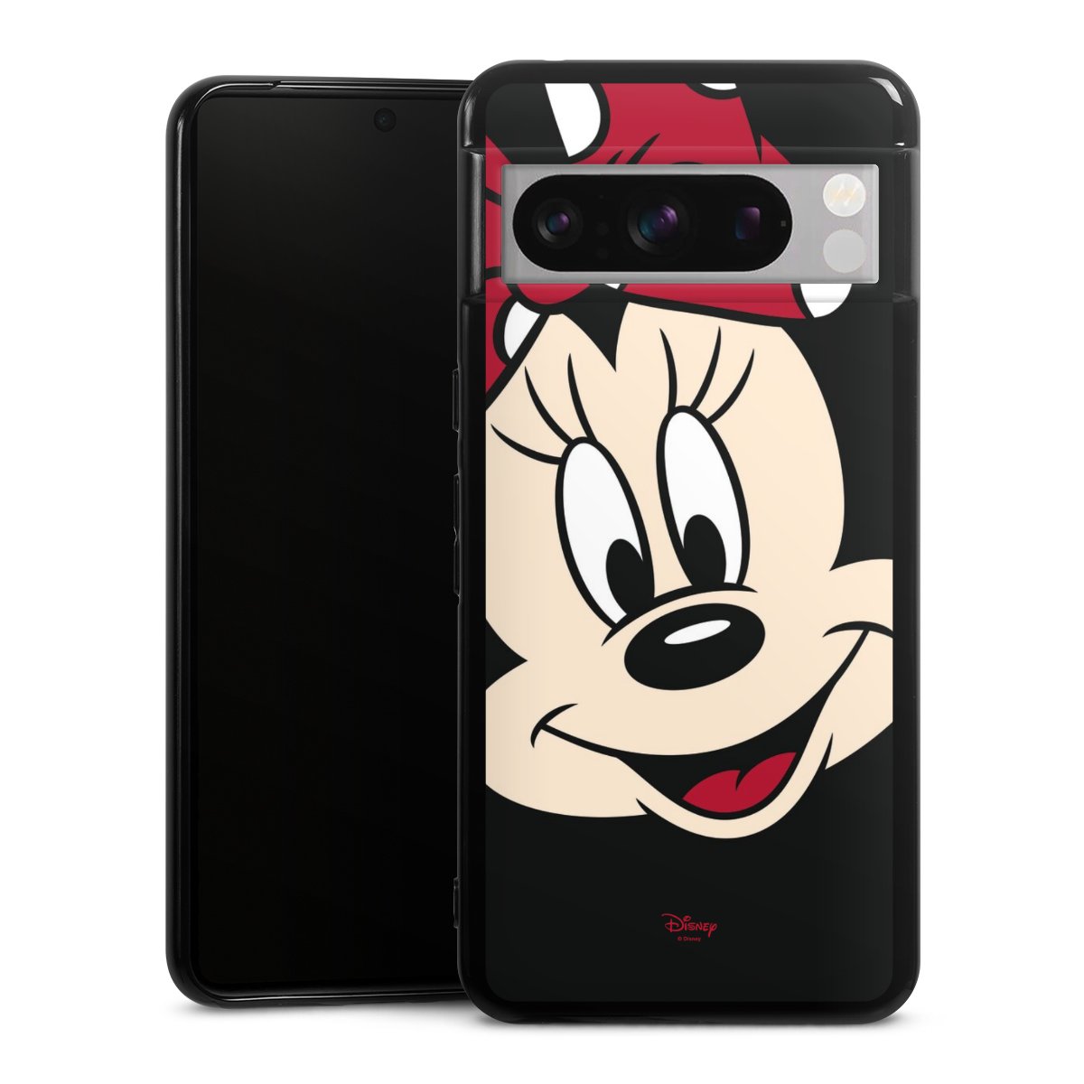 Google Pixel 8 Pro Handy Silikon Hülle Case schwarz Handyhülle Minnie Mouse Official Licensed Product Disney