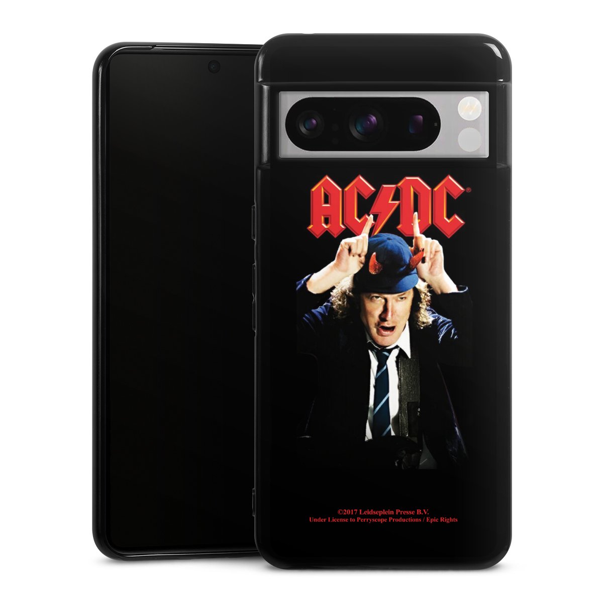 Google Pixel 8 Pro Handy Silikon Hülle Case schwarz Handyhülle Merchandise Acdc Riverplate