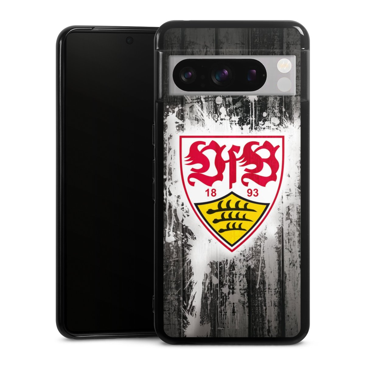 Google Pixel 8 Pro Handy Silikon Hülle Case schwarz Handyhülle Vfb Stuttgart Official Licensed Product