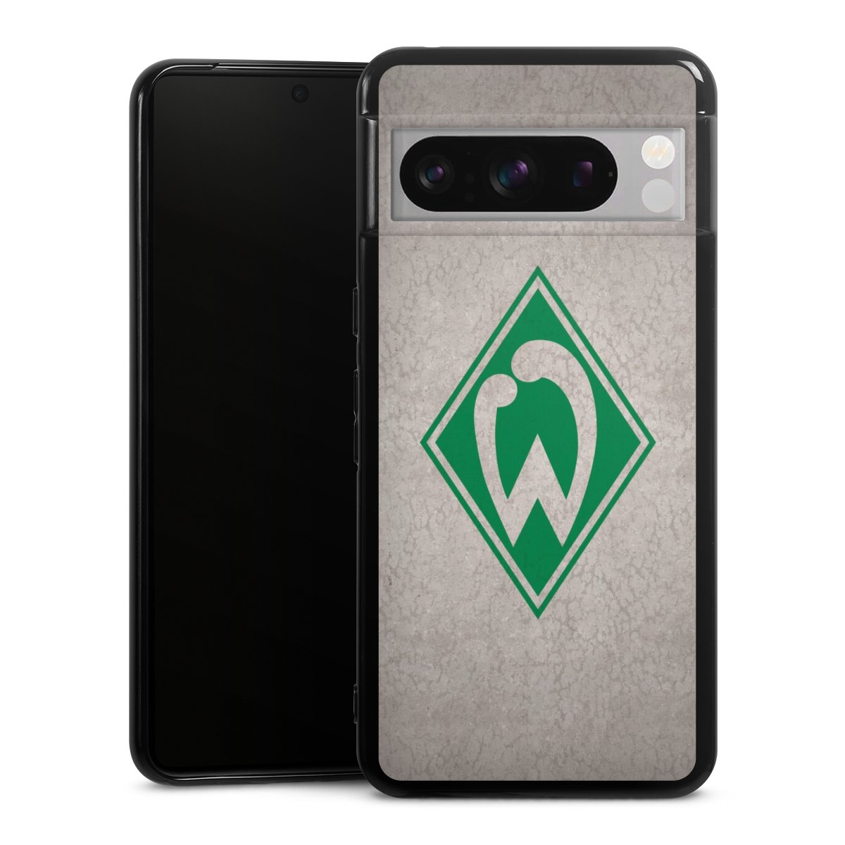 Google Pixel 8 Pro Handy Silikon Hülle Case schwarz Handyhülle Sv Werder Bremen Concrete Official Licensed Product