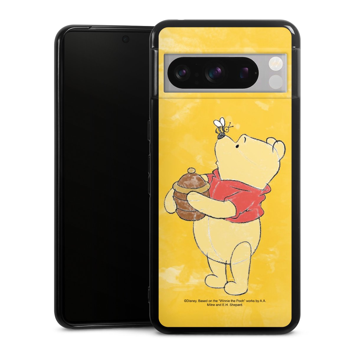 Google Pixel 8 Pro Handy Silikon Hülle Case schwarz Handyhülle Official Licensed Product Winnie The Pooh Disney