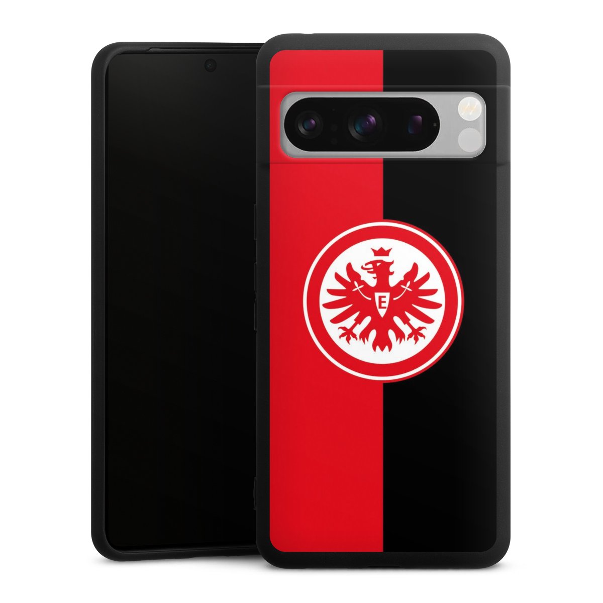 Google Pixel 8 Pro Handy Premium Silikon Hülle Handyhülle schwarz Case Official Licensed Product Eintracht Frankfurt Sge Silikon Premium Case