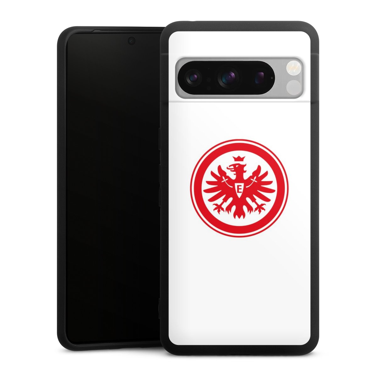 Google Pixel 8 Pro Handy Premium Silikon Hülle Handyhülle schwarz Case Sge Eintracht Frankfurt Official Licensed Product Silikon Premium Case