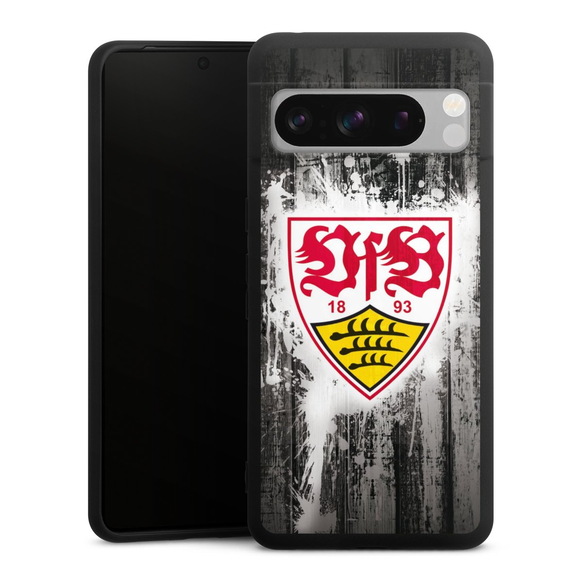 Google Pixel 8 Pro Handy Premium Silikon Hülle Handyhülle schwarz Case Vfb Stuttgart Official Licensed Product Silikon Premium Case