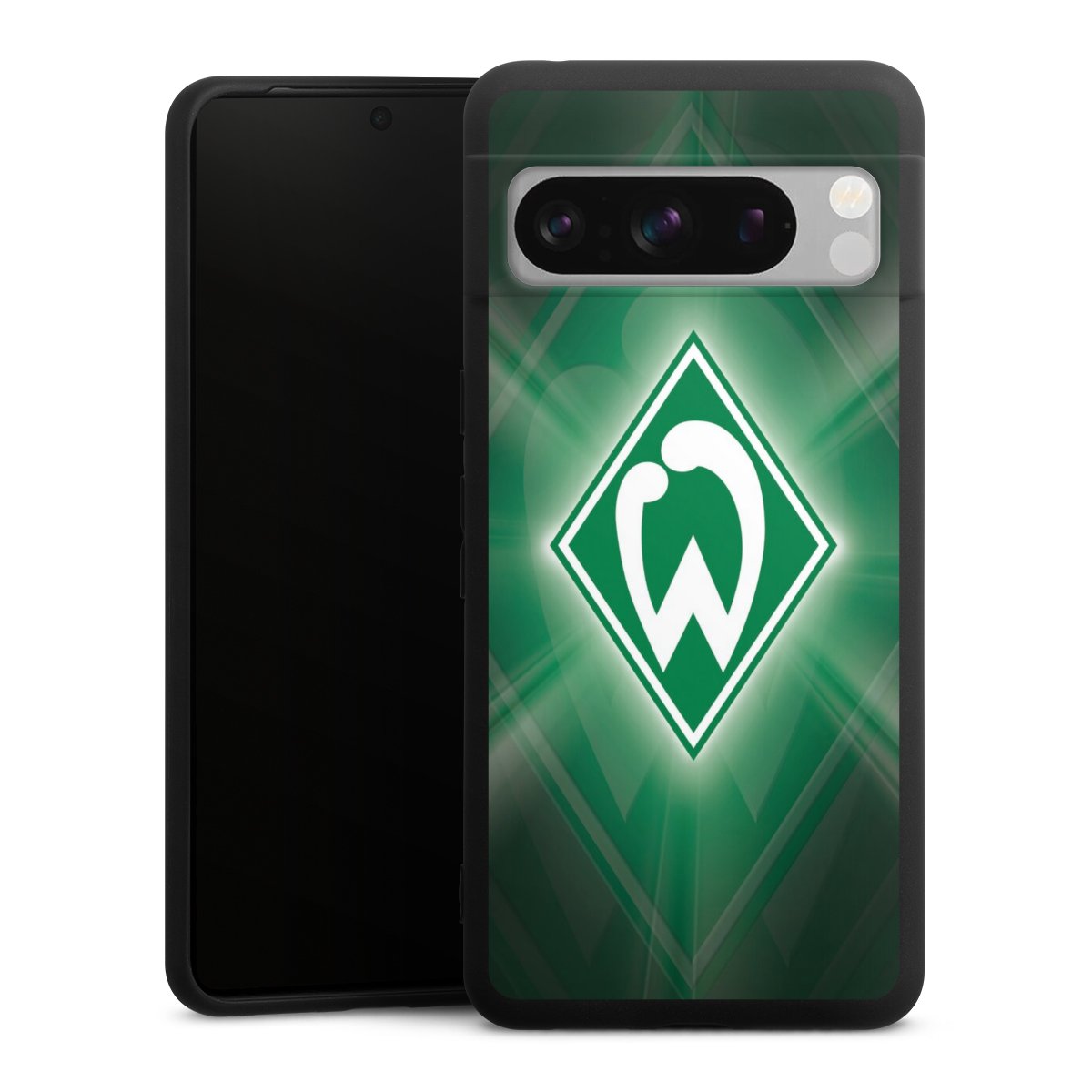 Google Pixel 8 Pro Handy Premium Silikon Hülle Handyhülle schwarz Case Sv Werder Bremen Official Licensed Product Coat Of Arms Silikon Premium Case