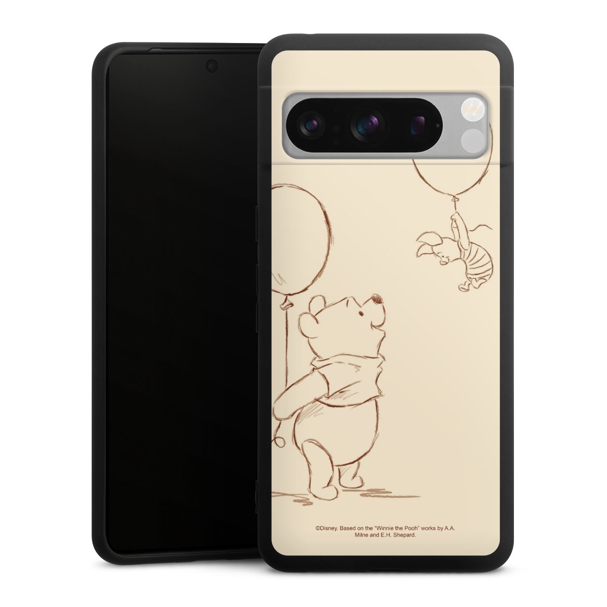 Google Pixel 8 Pro Handy Premium Silikon Hülle Handyhülle schwarz Case Official Licensed Product Winnie The Pooh Disney Silikon Premium Case