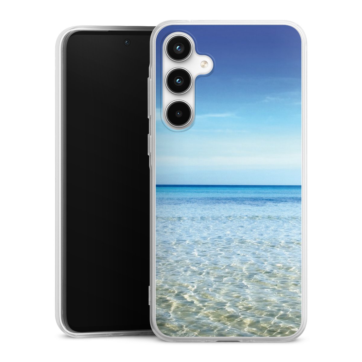 Galaxy A35 5G Handy Silikon Hülle Case transparent Handyhülle Urlaub Sky Ocean Silikon Case