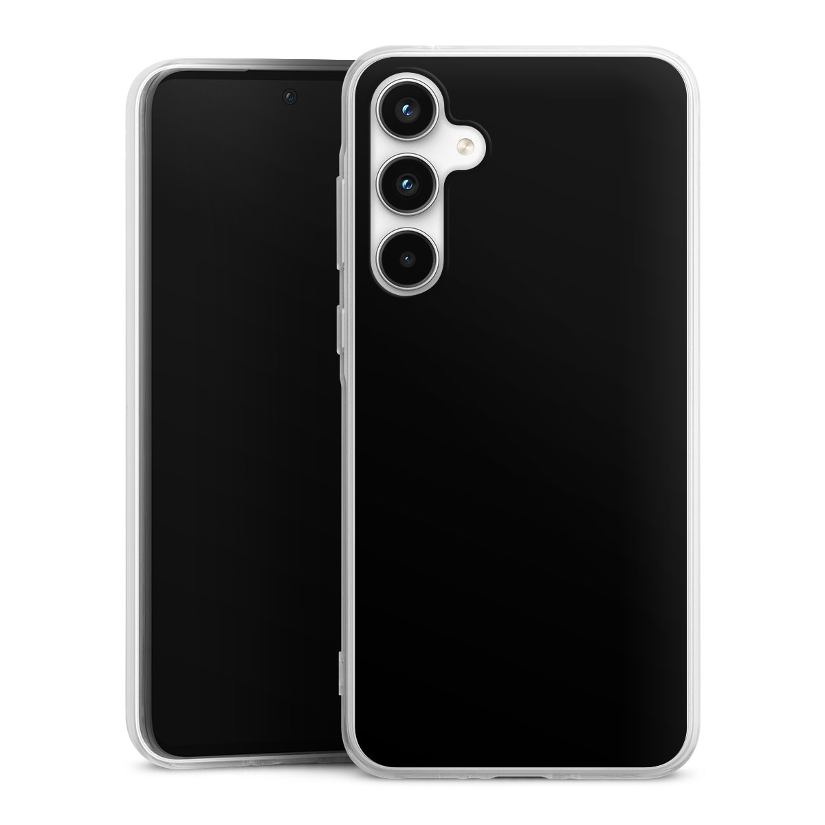 Galaxy A35 5G Handy Silikon Hülle Case transparent Handyhülle Black Colour Unicoloured Silikon Case