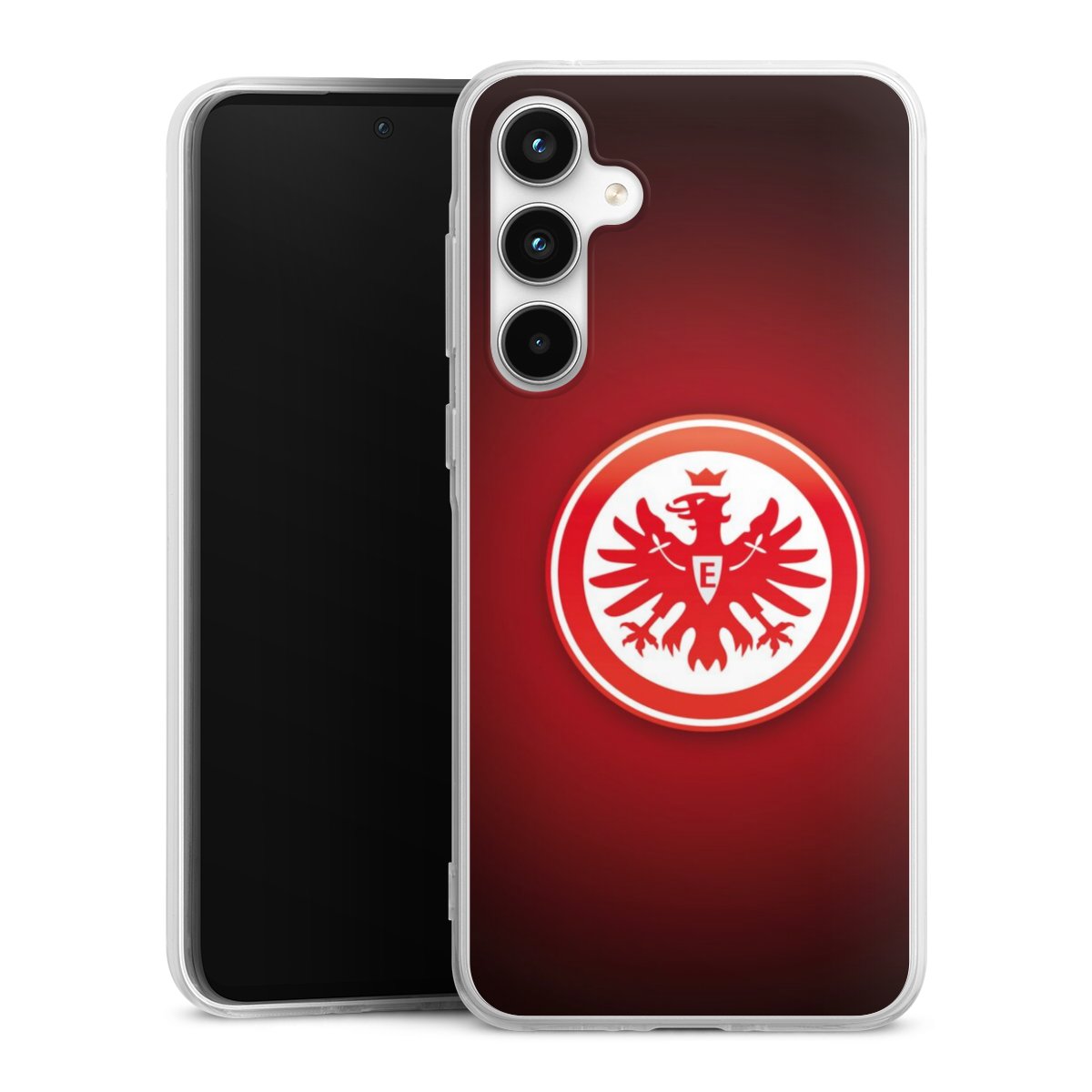 Galaxy A35 5G Handy Silikon Hülle Case transparent Handyhülle Eintracht Frankfurt Official Licensed Product Coat Of Arms Silikon Case