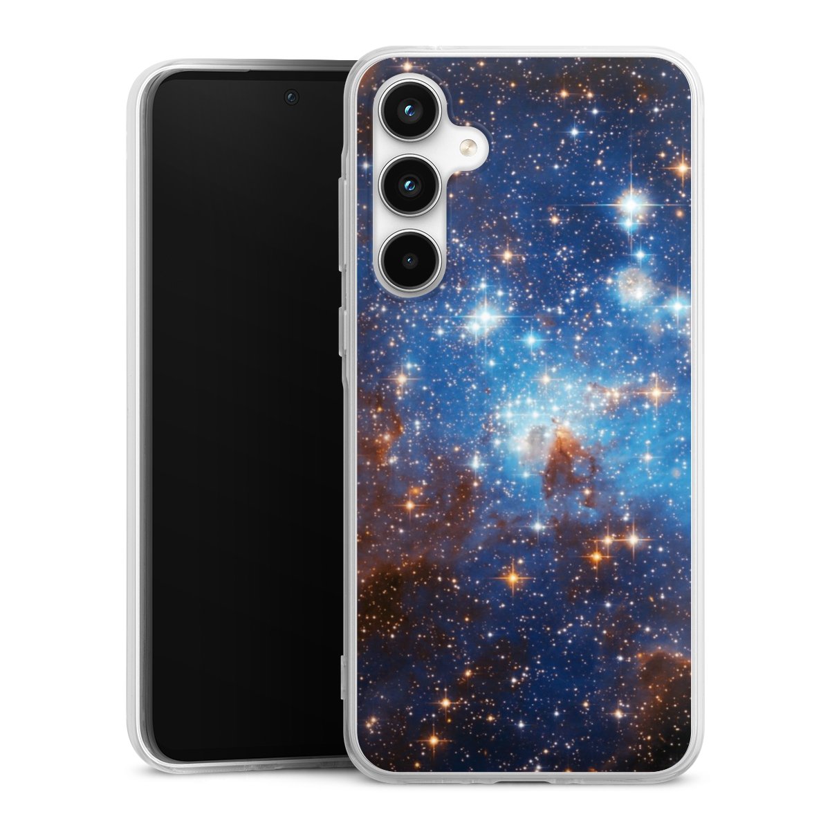 Galaxy A35 5G Handy Silikon Hülle Case transparent Handyhülle Star Weltall Galaxy Silikon Case