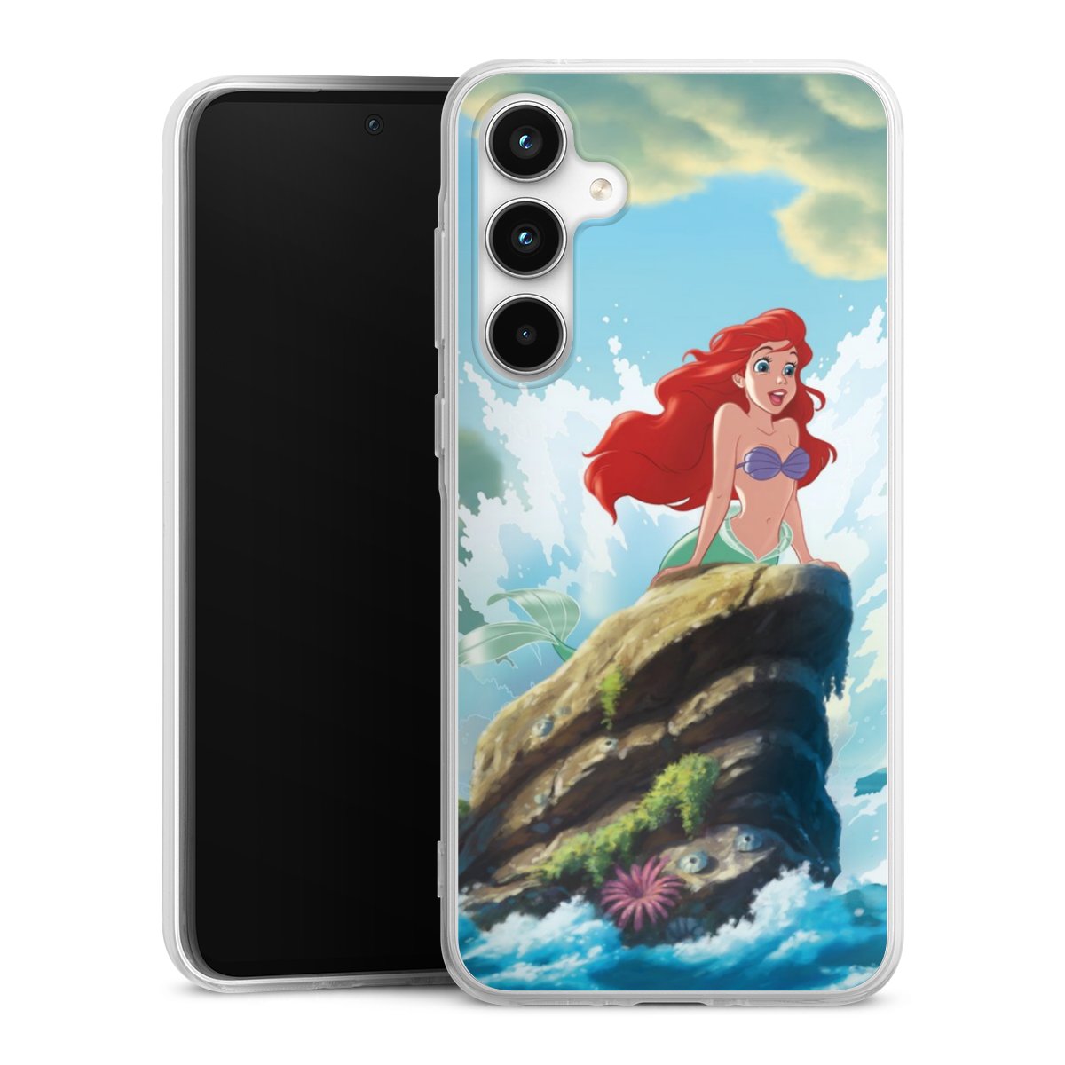 Galaxy A35 5G Handy Silikon Hülle Case transparent Handyhülle Mermaid Arielle Die Meerjungfrau Official Licensed Product Silikon Case