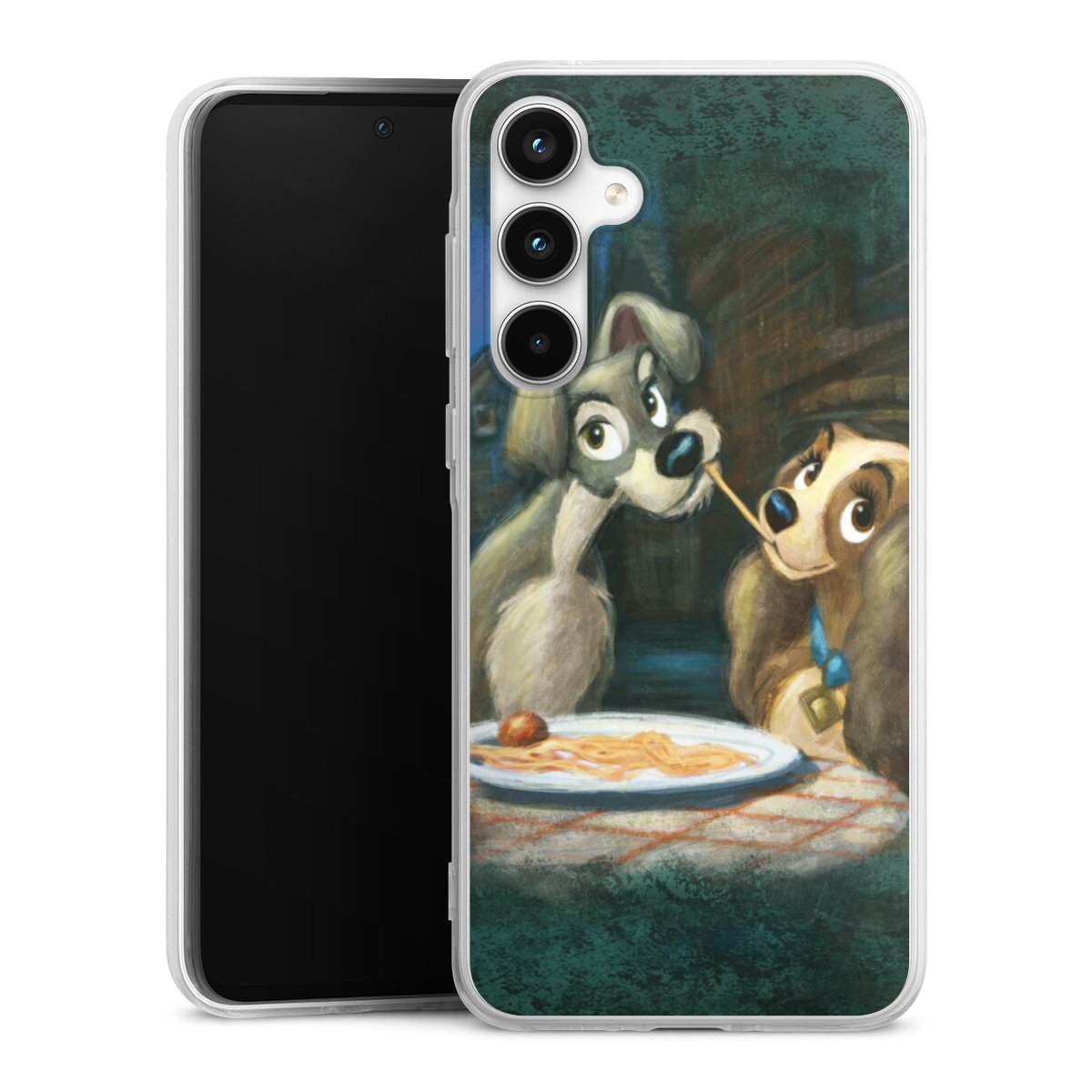 Galaxy A35 5G Handy Silikon Hülle Case transparent Handyhülle Lady And The Tramp Official Licensed Product Disney Silikon Case