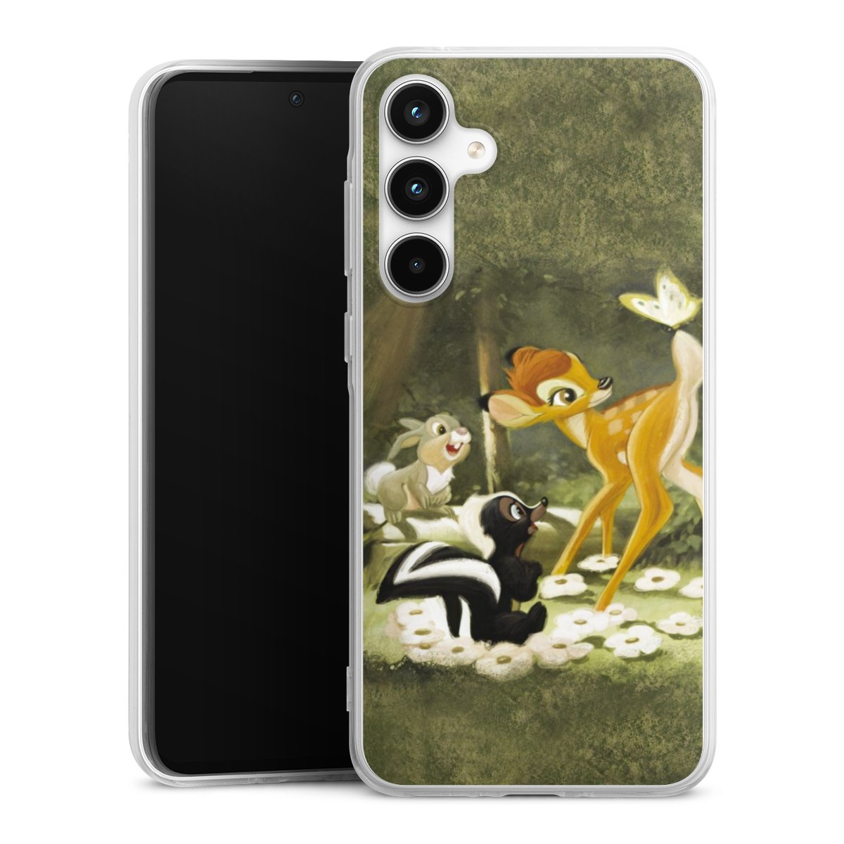 Galaxy A35 5G Handy Silikon Hülle Case transparent Handyhülle Disney Official Licensed Product Bambi Silikon Case