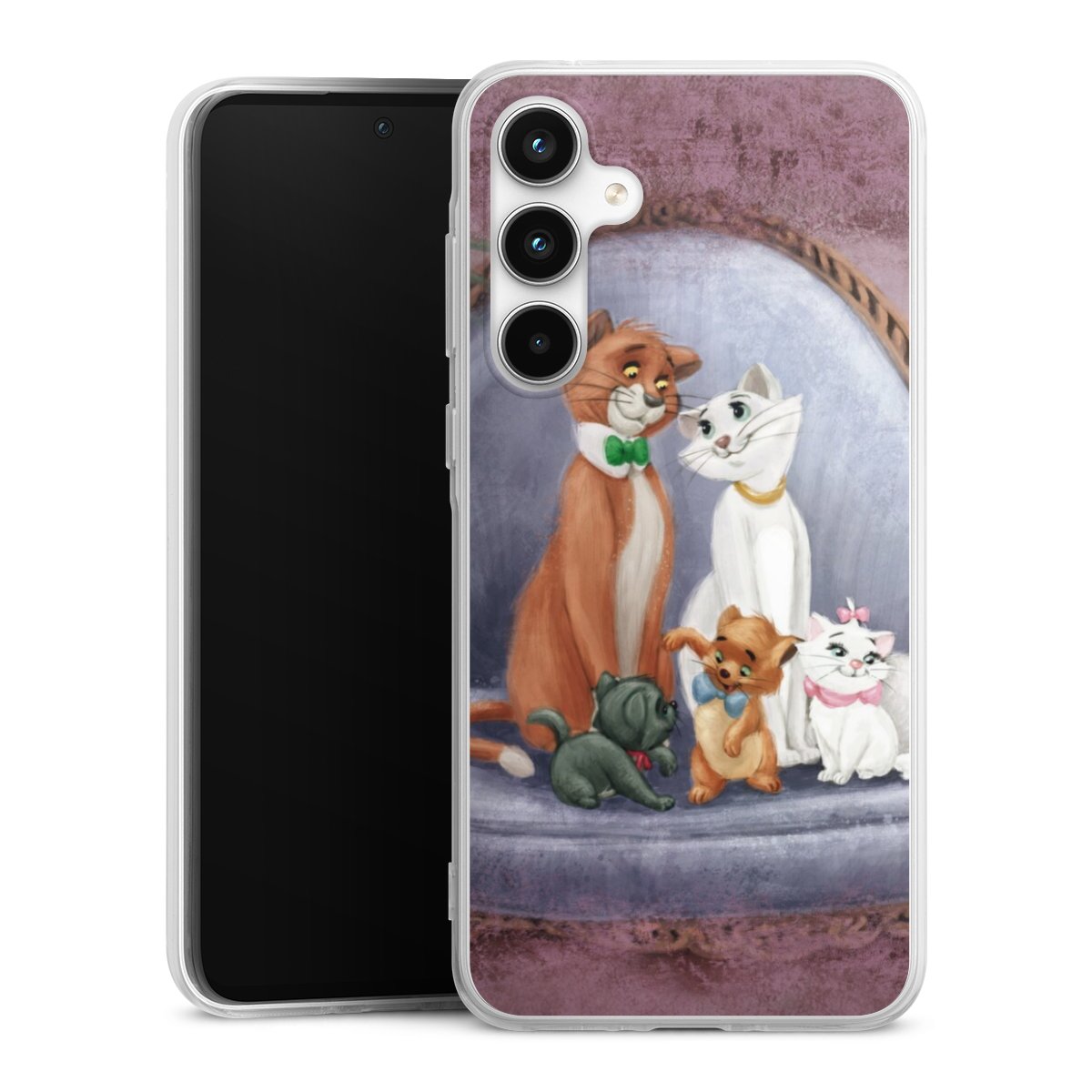 Galaxy A35 5G Handy Silikon Hülle Case transparent Handyhülle Official Licensed Product Disney Aristocats Silikon Case