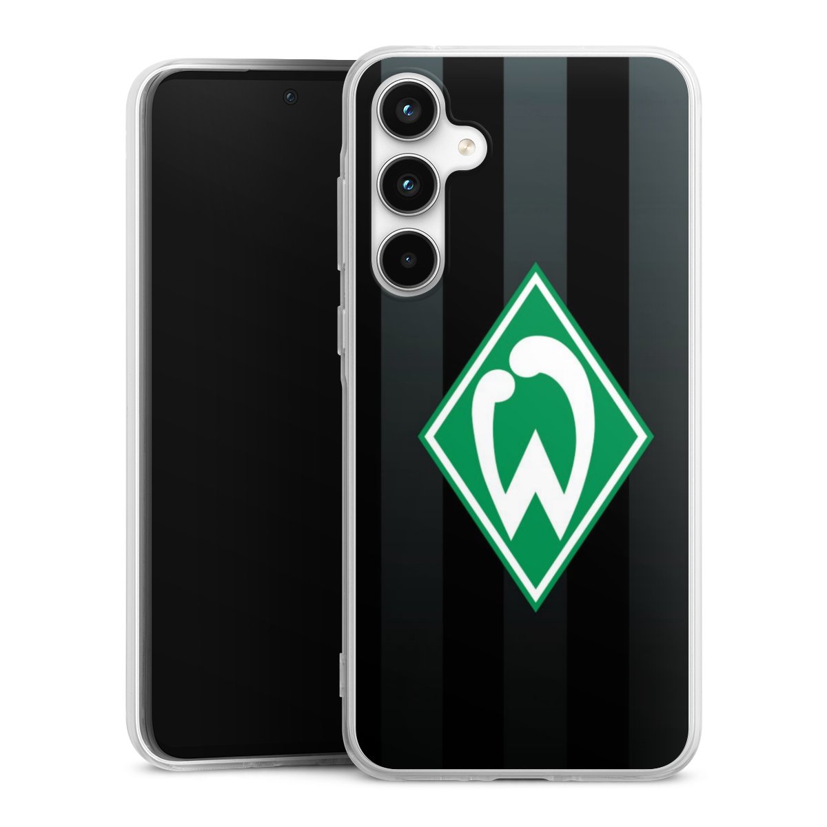 Galaxy A35 5G Handy Silikon Hülle Case transparent Handyhülle Stripes Sv Werder Bremen Official Licensed Product Silikon Case