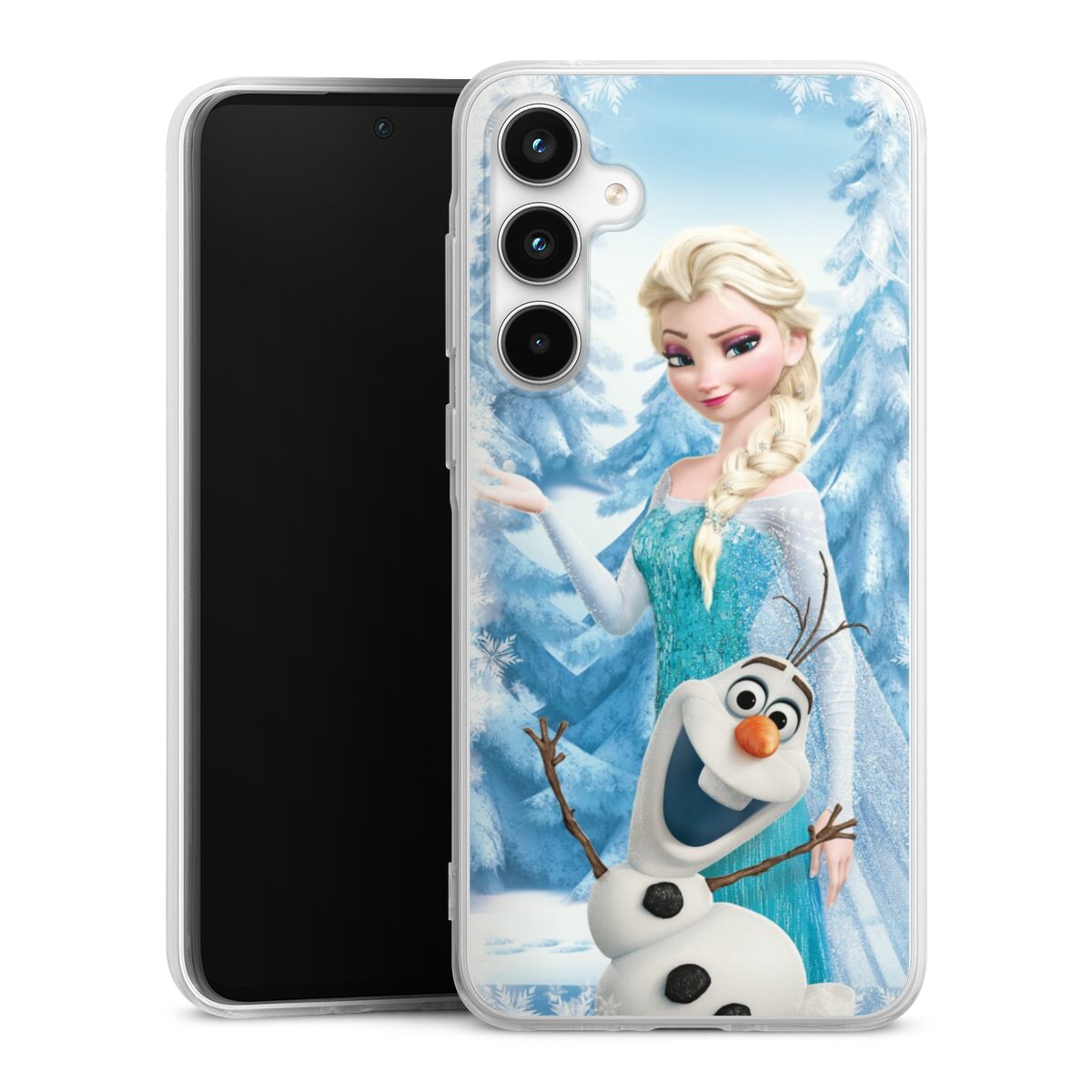 Galaxy A35 5G Handy Silikon Hülle Case transparent Handyhülle Official Licensed Product Frozen Elsa Disney Silikon Case