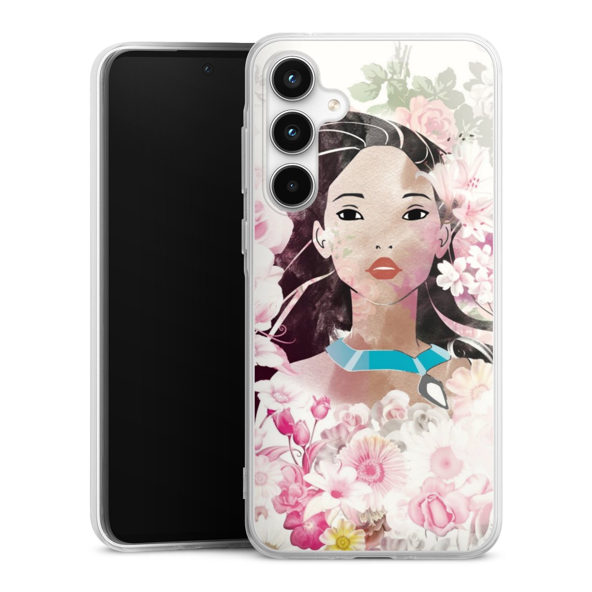 Galaxy A35 5G Handy Silikon Hülle Case transparent Handyhülle Pocahontas Official Licensed Product Disney Silikon Case