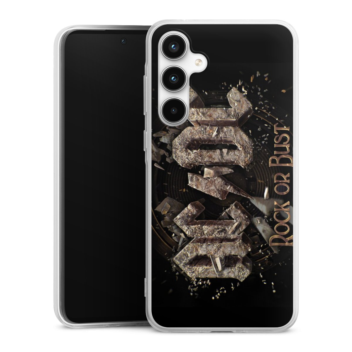 Galaxy A35 5G Handy Silikon Hülle Case transparent Handyhülle Acdc Official Licensed Product Rock Or Bust Silikon Case